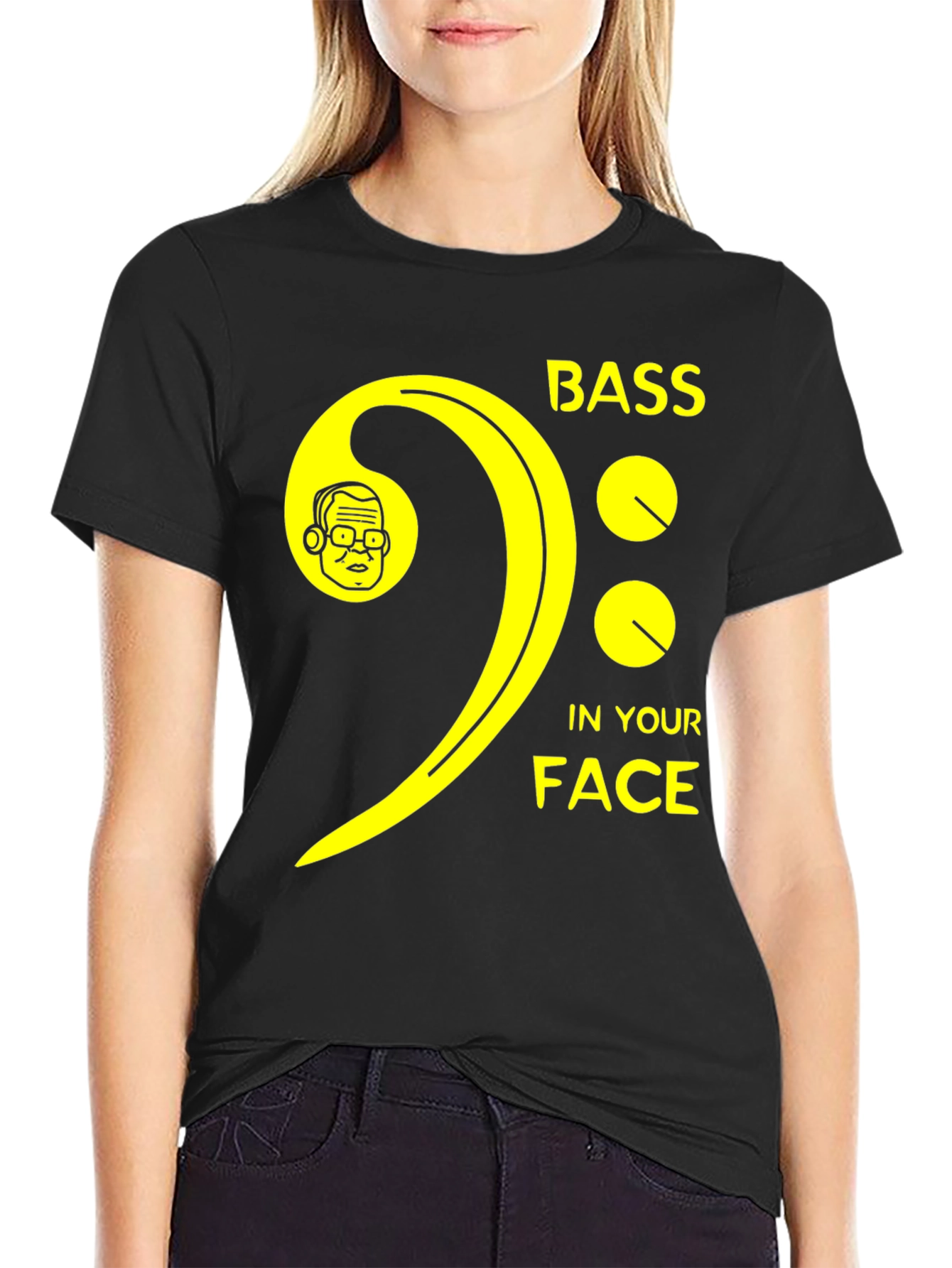 Black Bass In Your Face Graphic T-Shirt view 2