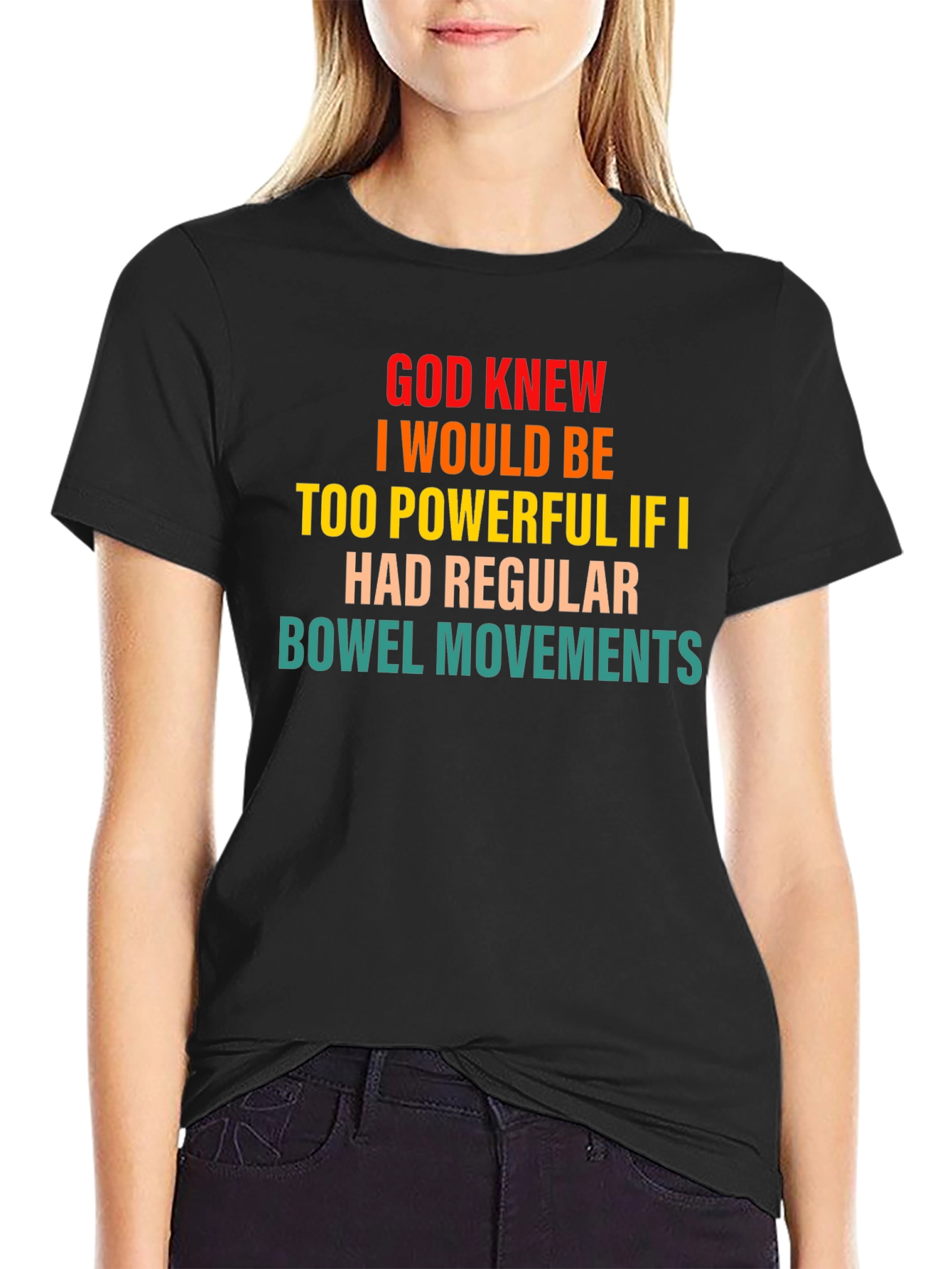 Black Powerful Bowel Movement Humor T-Shirt view 2