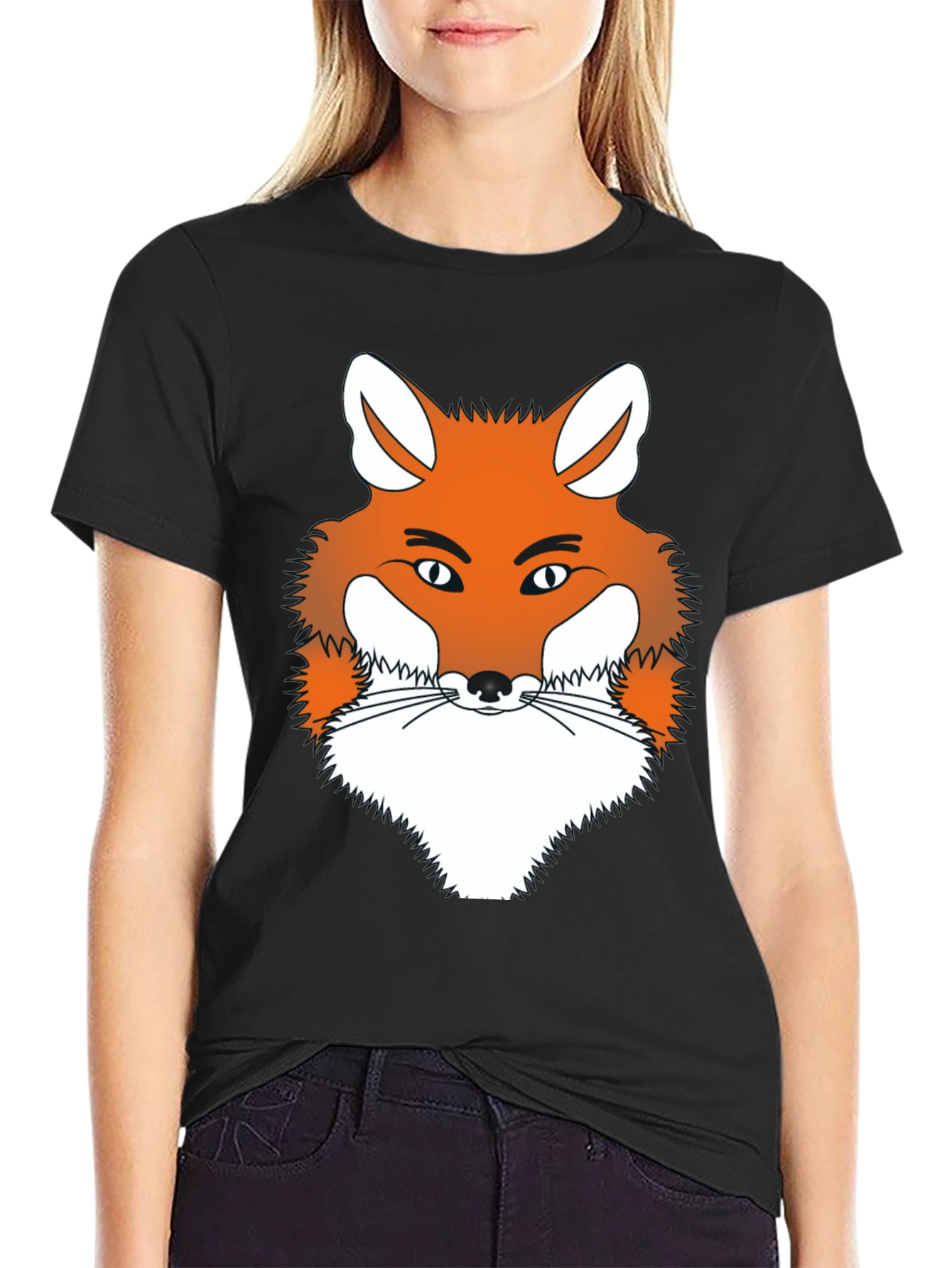 Fox Graphic Tee - Men's Black Crew Neck T-Shirt - 2