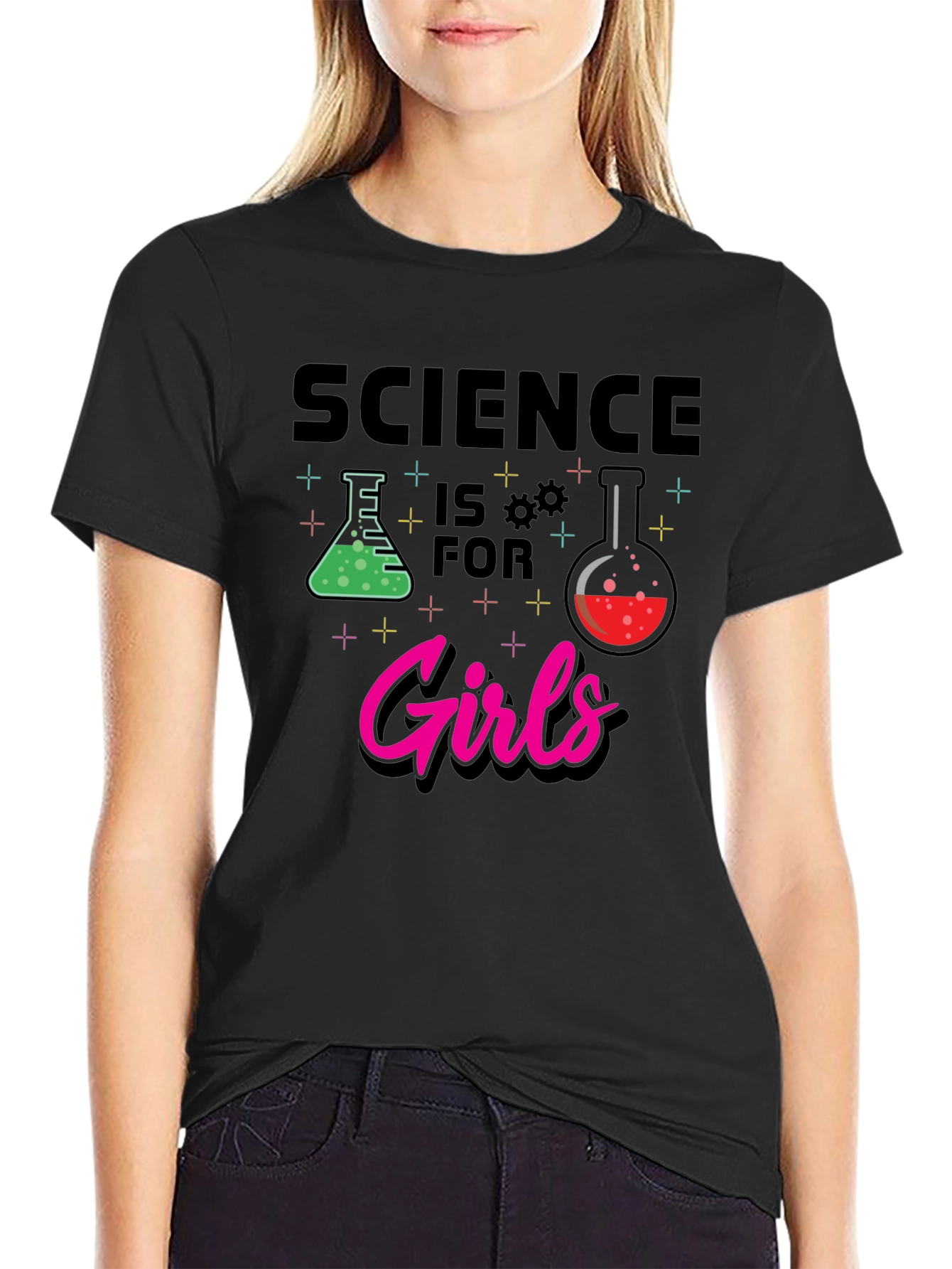 Black Science is for Girls T-Shirt view 2