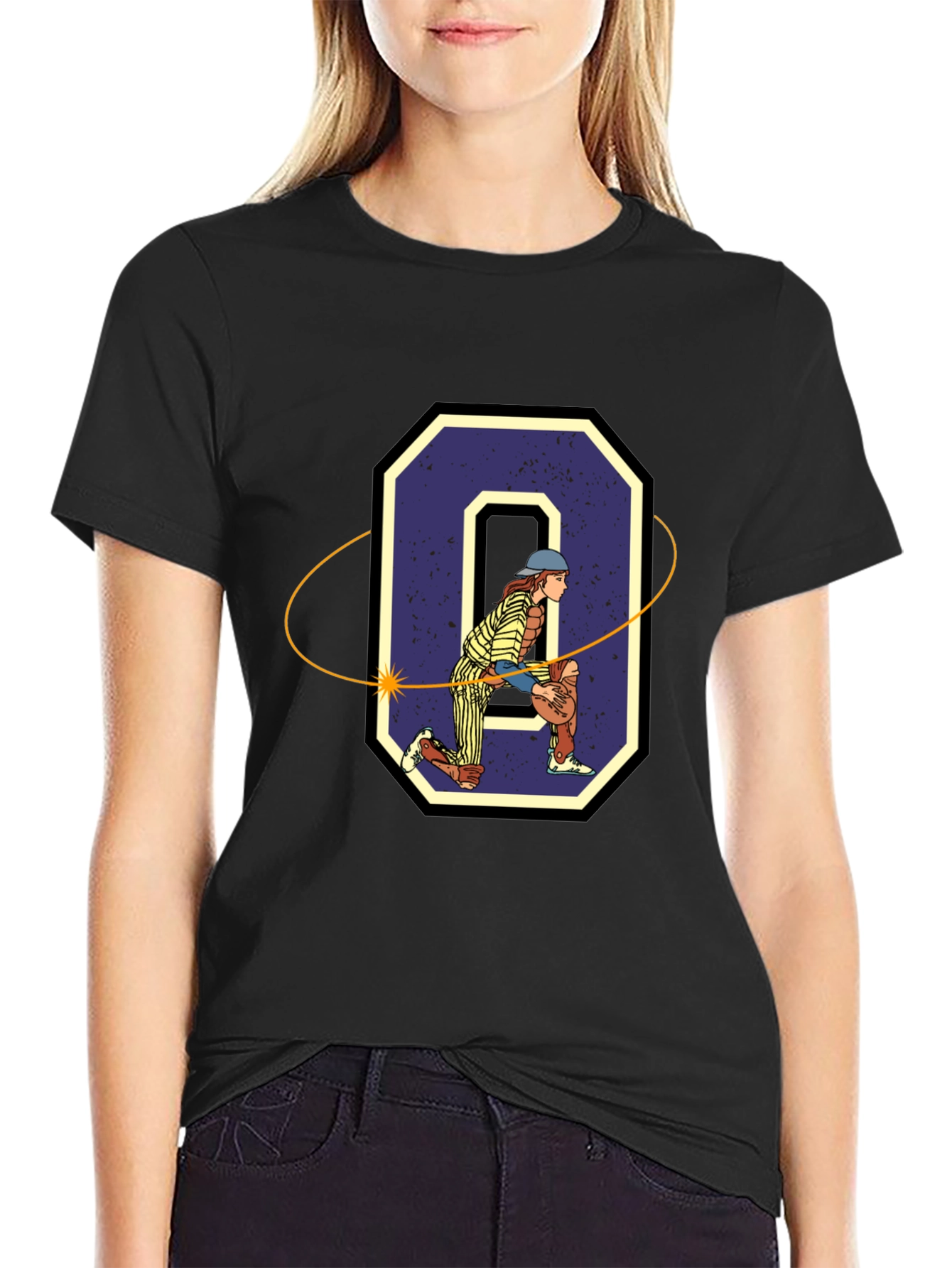 Baseball Catcher "O" Graphic T-Shirt - 2