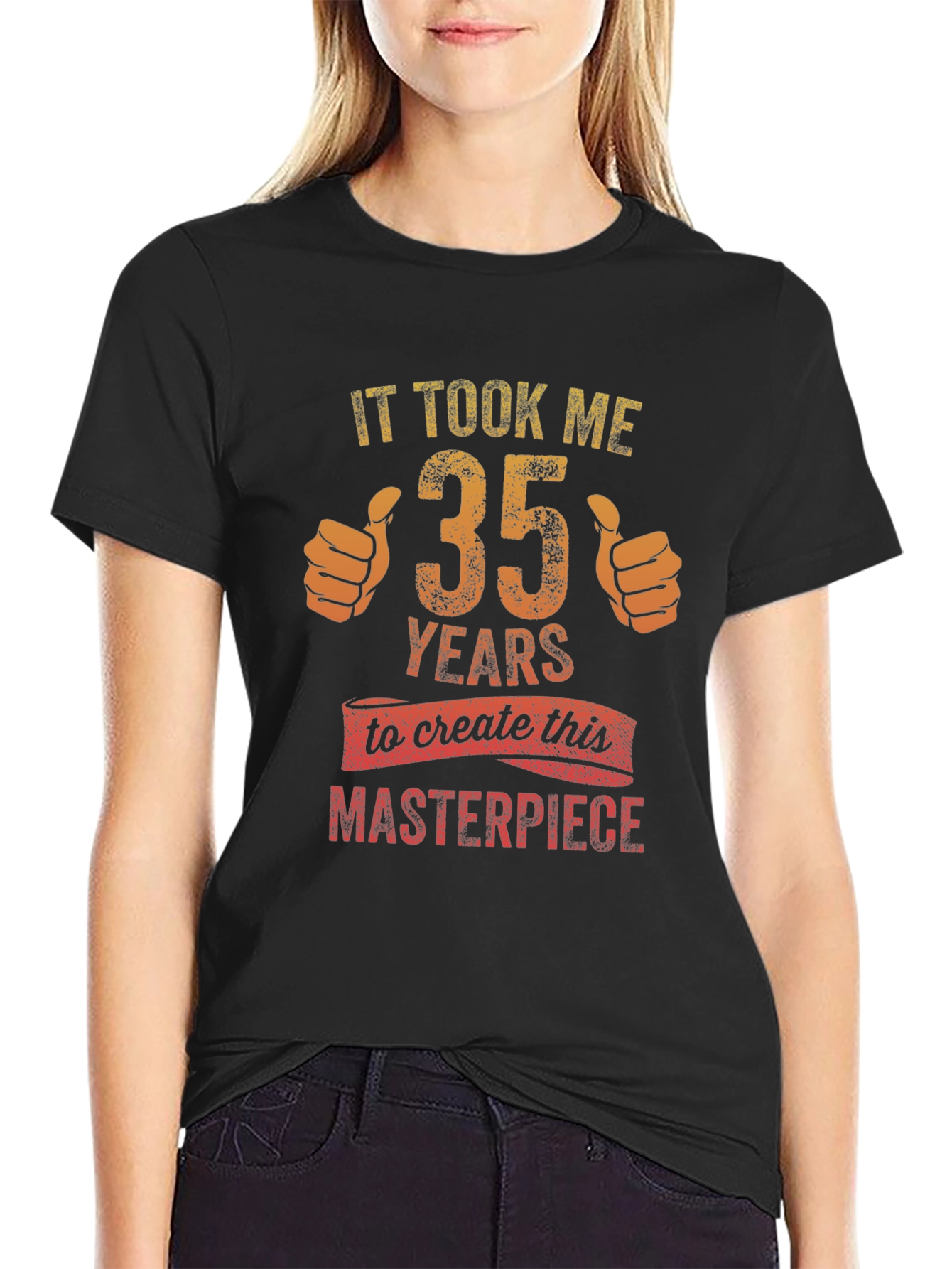 Black 35 Years Masterpiece Graphic Tee - Black view 2