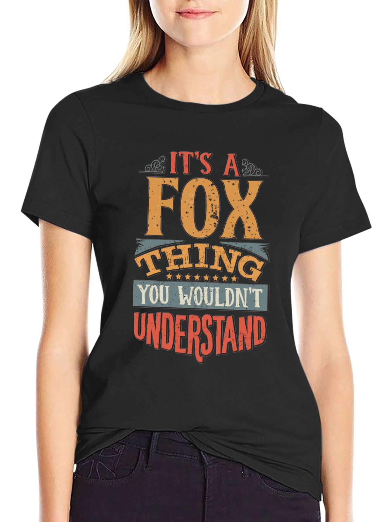 Black It's a Fox Thing T-Shirt view 2
