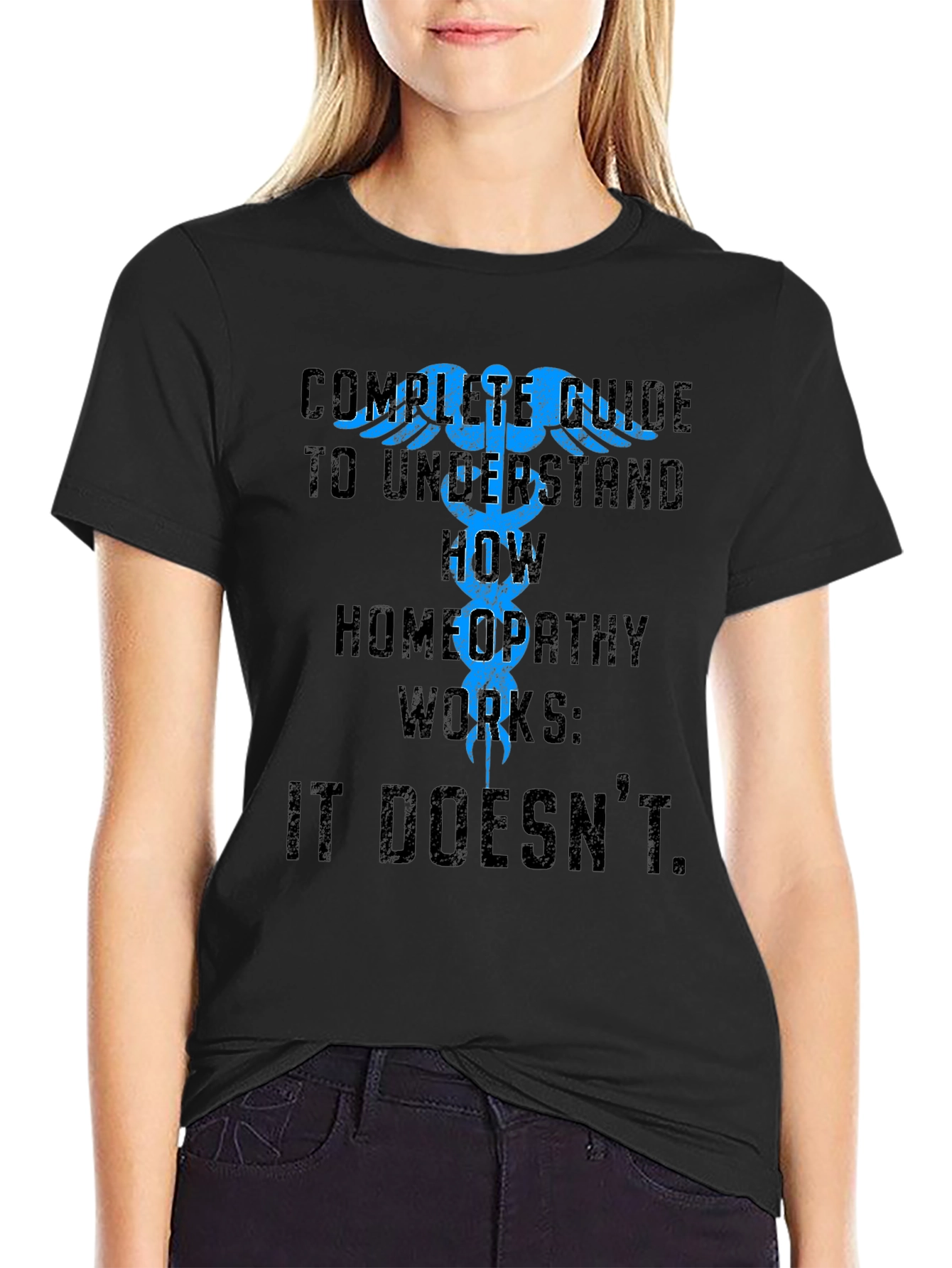 Black Funny Homeopathy T-Shirt - Complete Guide view 2