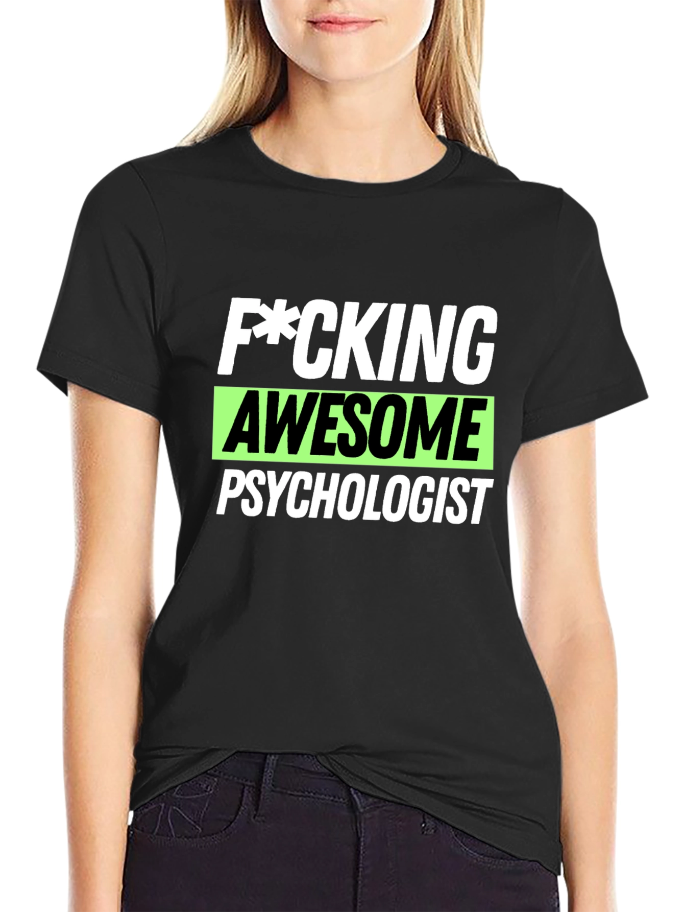 Black Awesome Psychologist T-Shirt - Novelty Gift view 2