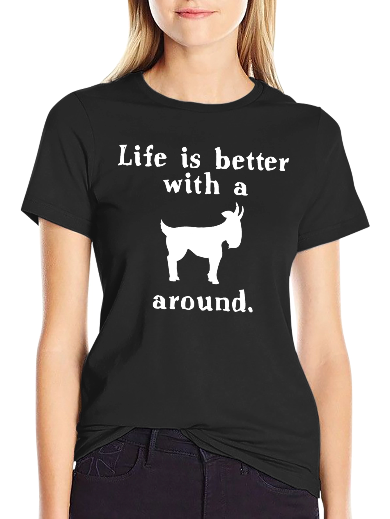 Black Life is Better With a Goat T-Shirt view 2