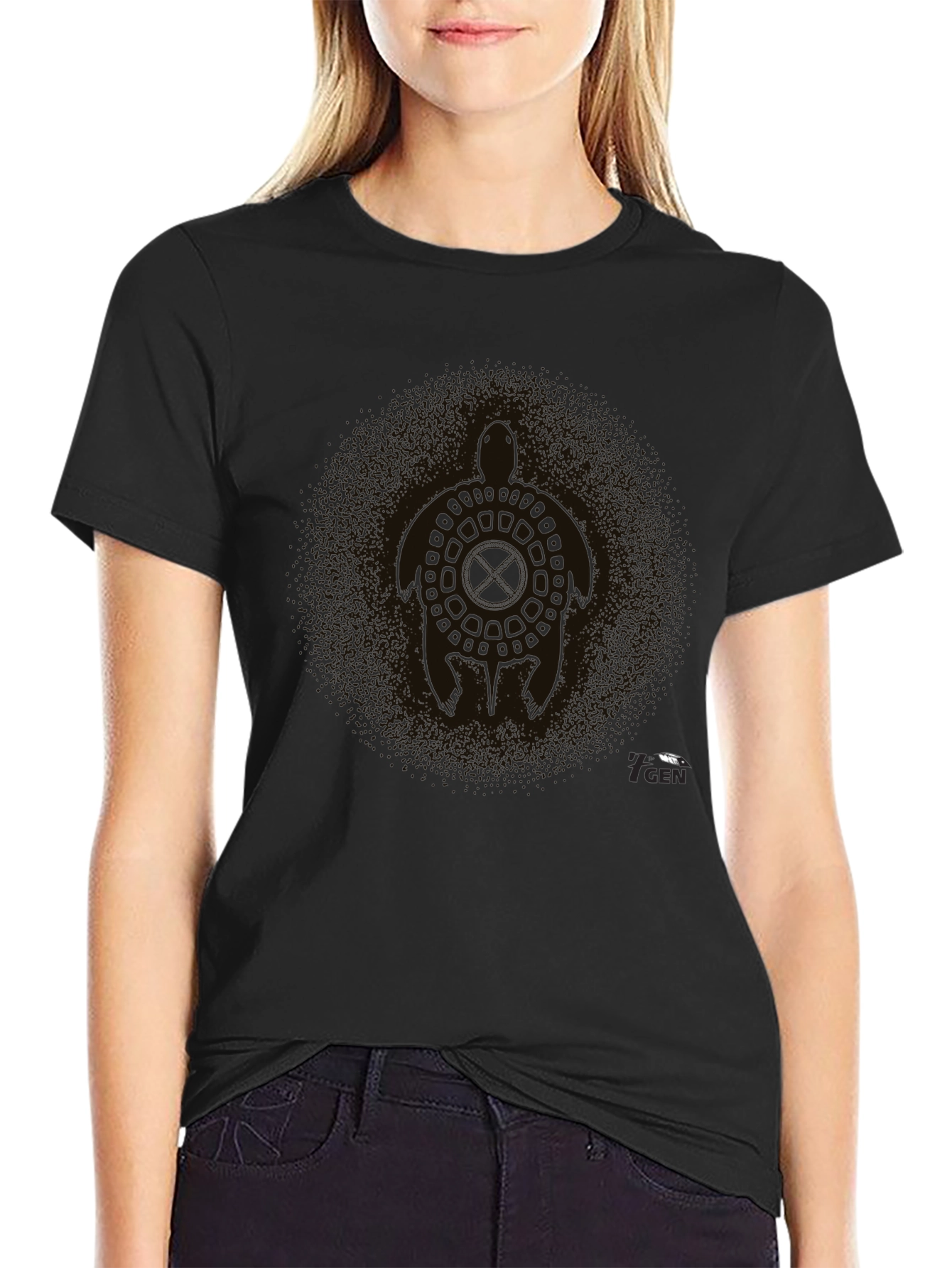 Black Stylish Black T-Shirt - Modern Fit, Casual Wear view 2