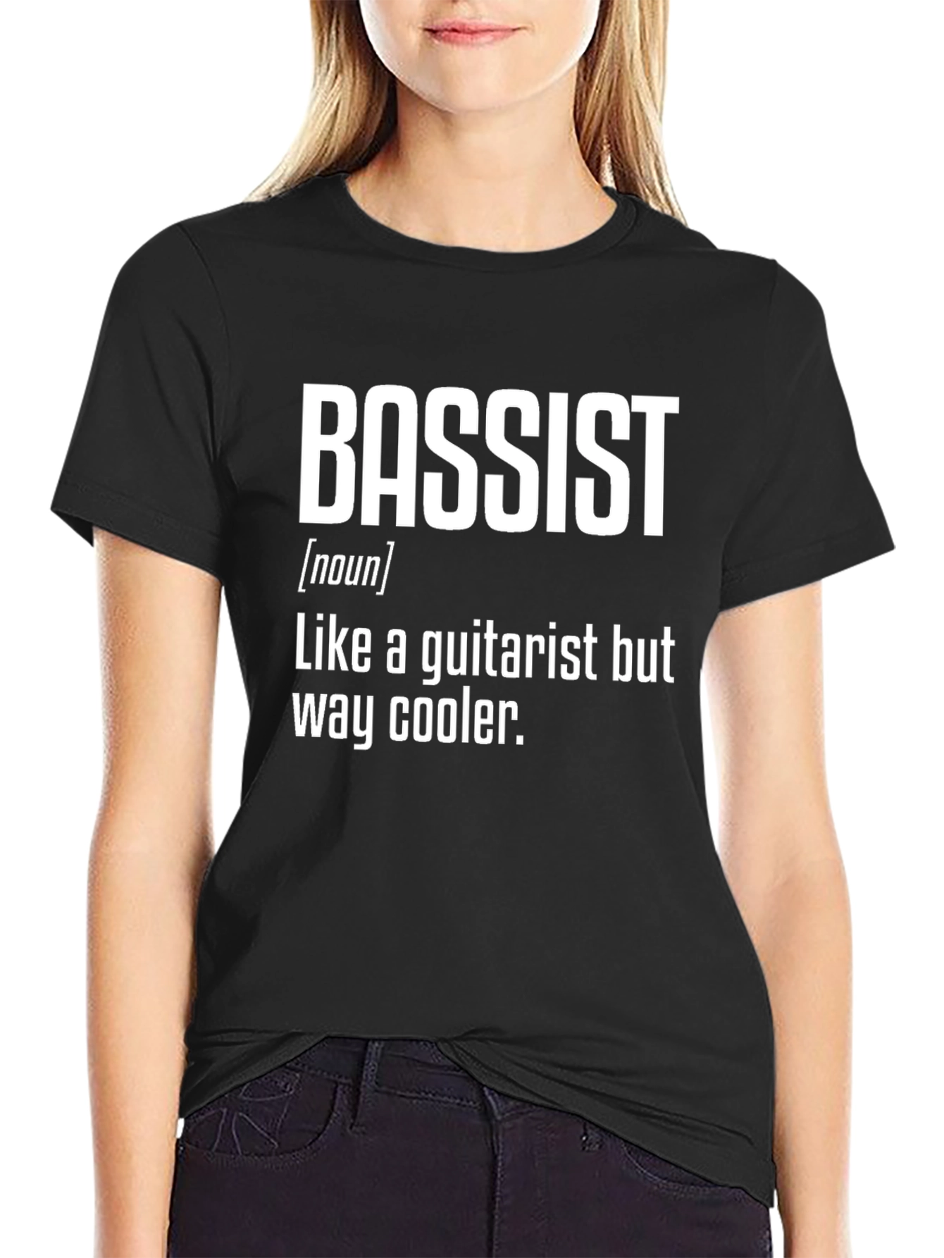 Black Bassist Definition Graphic T-Shirt view 2