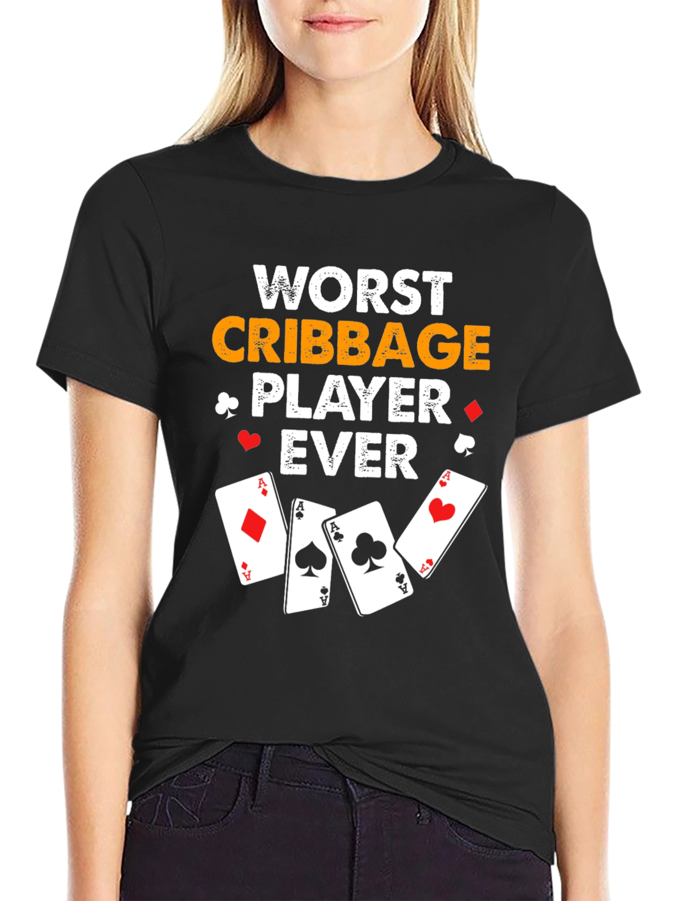 Black Worst Cribbage Player Ever T-Shirt view 2
