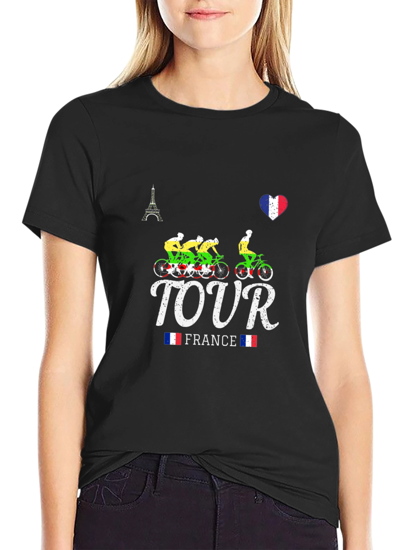 Black Tour de France Graphic T-Shirt view 2
