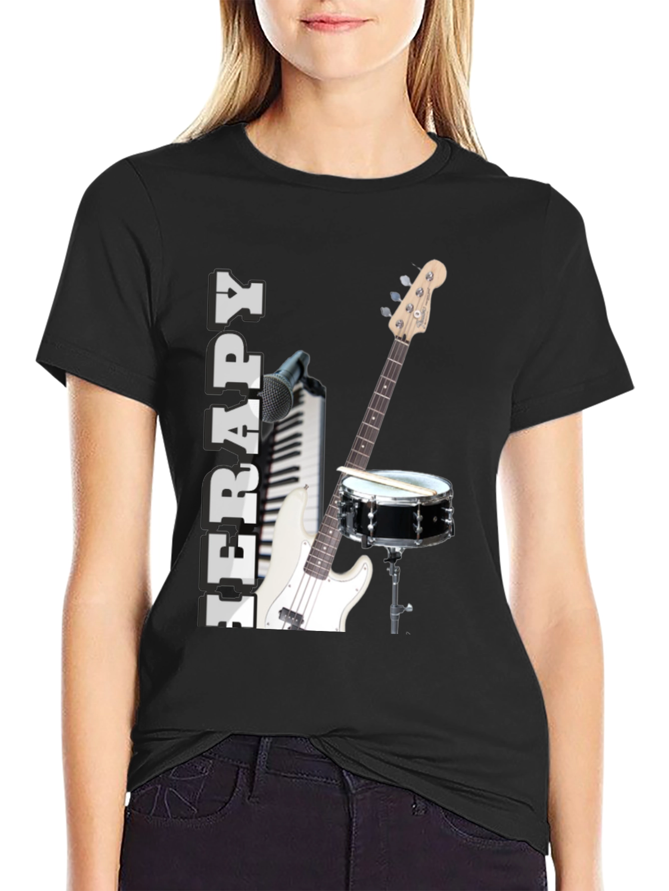 Music Therapy T-Shirt - Instruments & Inspirational Design - 2