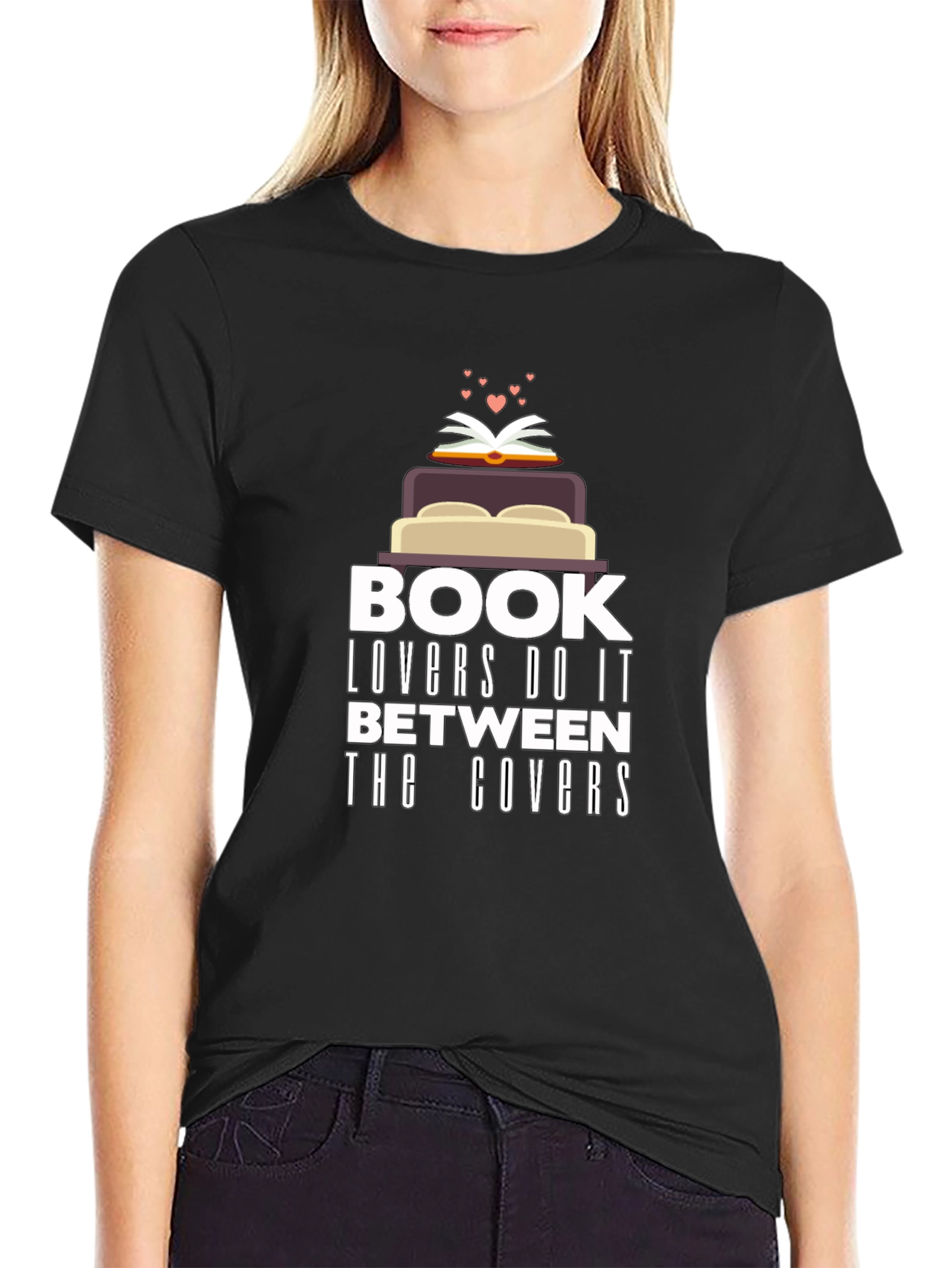 Black Book Lovers Between the Covers Graphic T-Shirt view 2