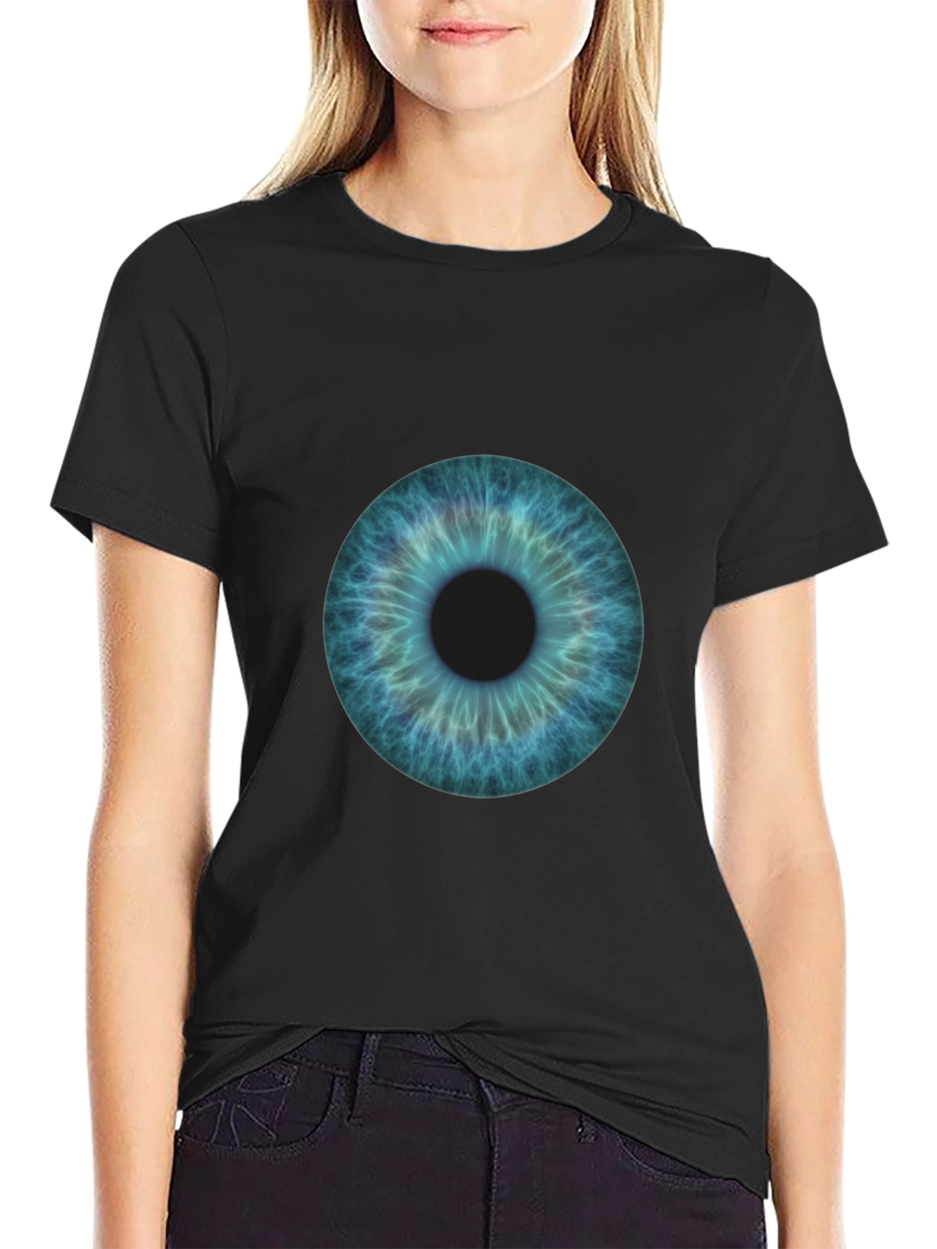Black Eye See You Tee - Black Graphic T-Shirt view 2