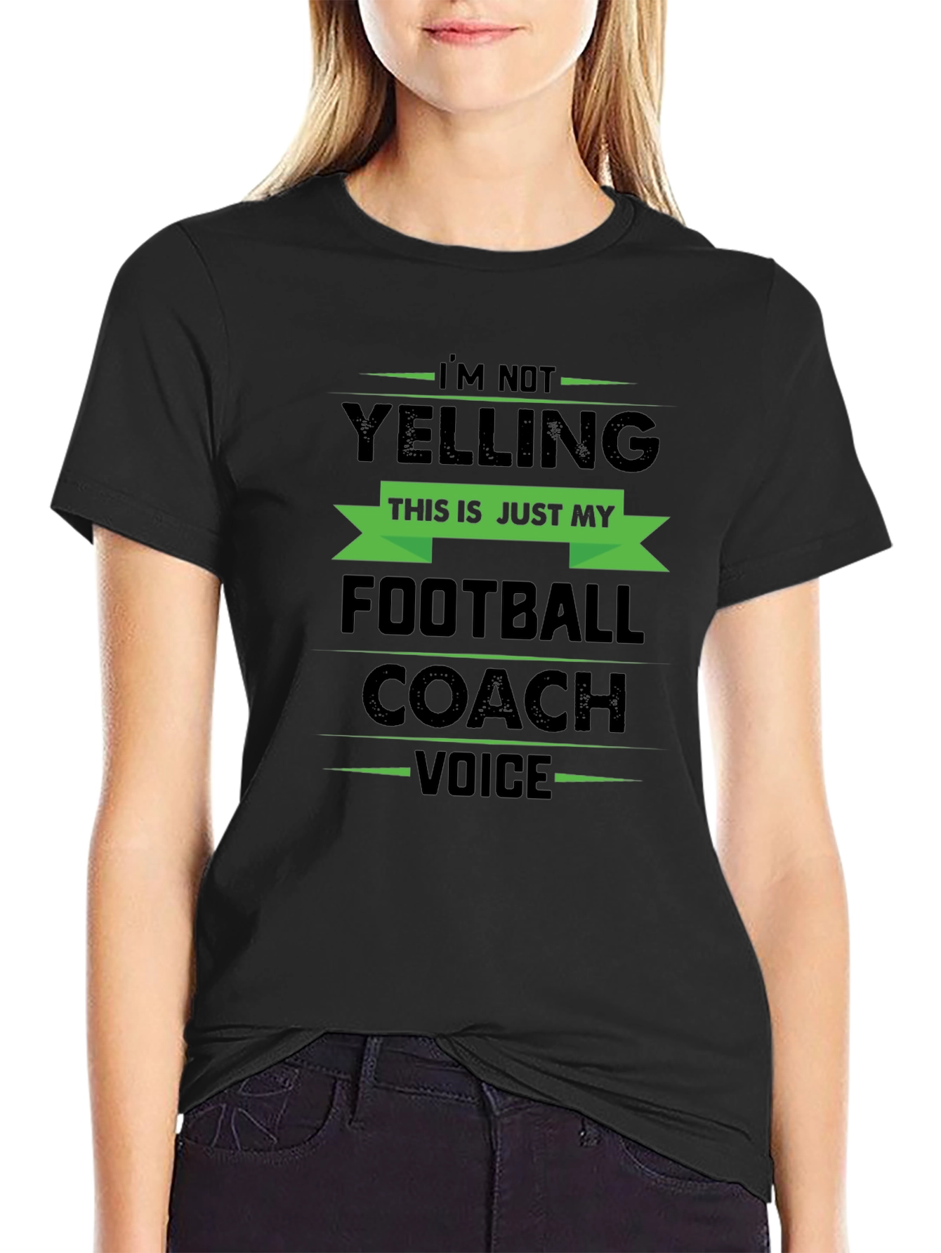 Black Football Coach Voice Graphic T-Shirt view 2