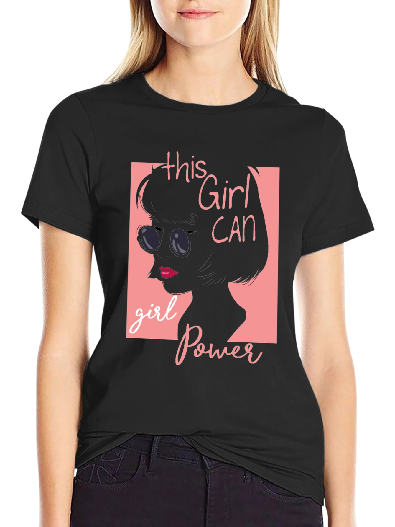 Black Girl Power Graphic Tee - This Girl Can T-Shirt view 2