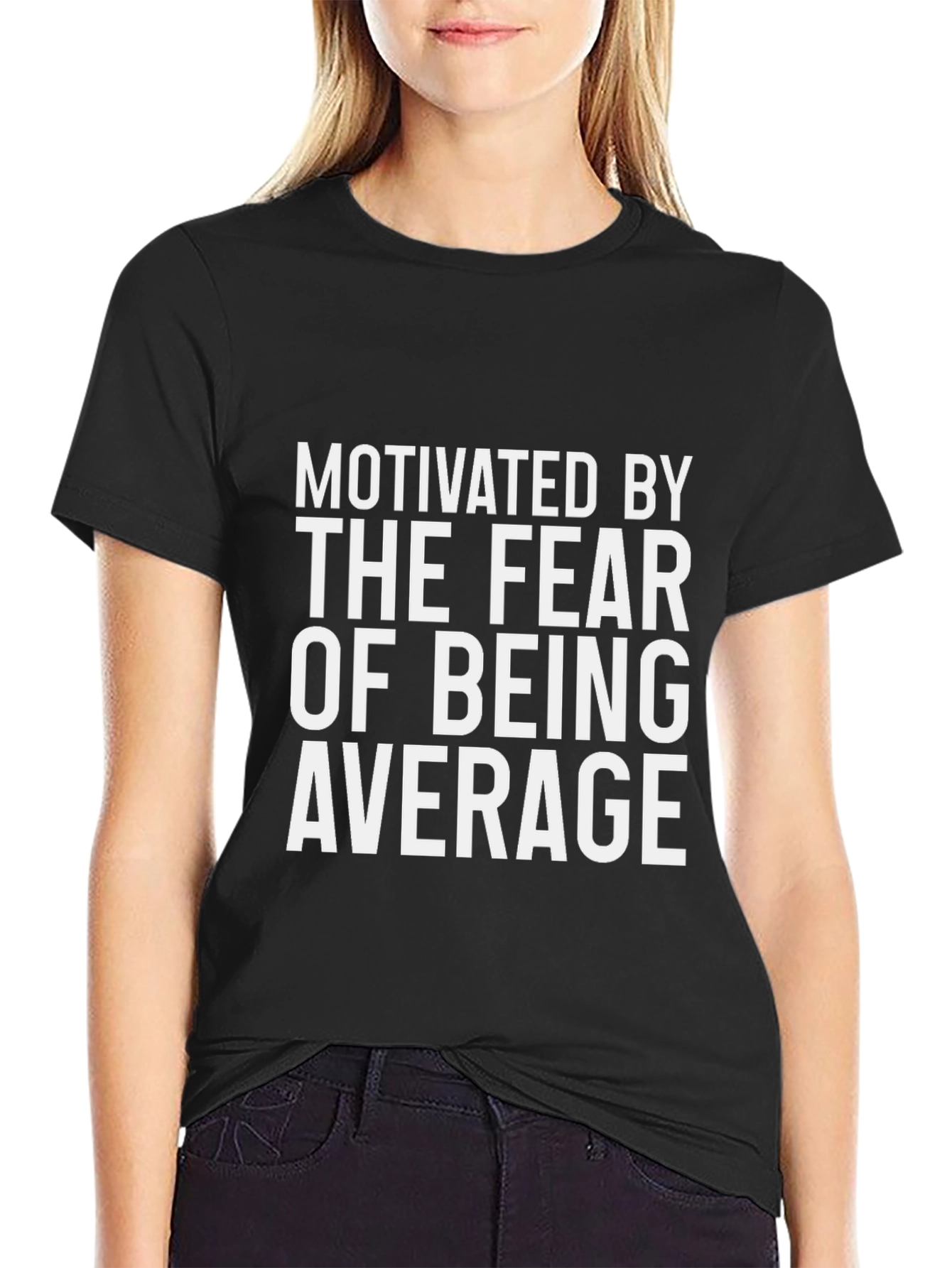 Black Motivated By Fear T-Shirt - Black Graphic Tee view 2