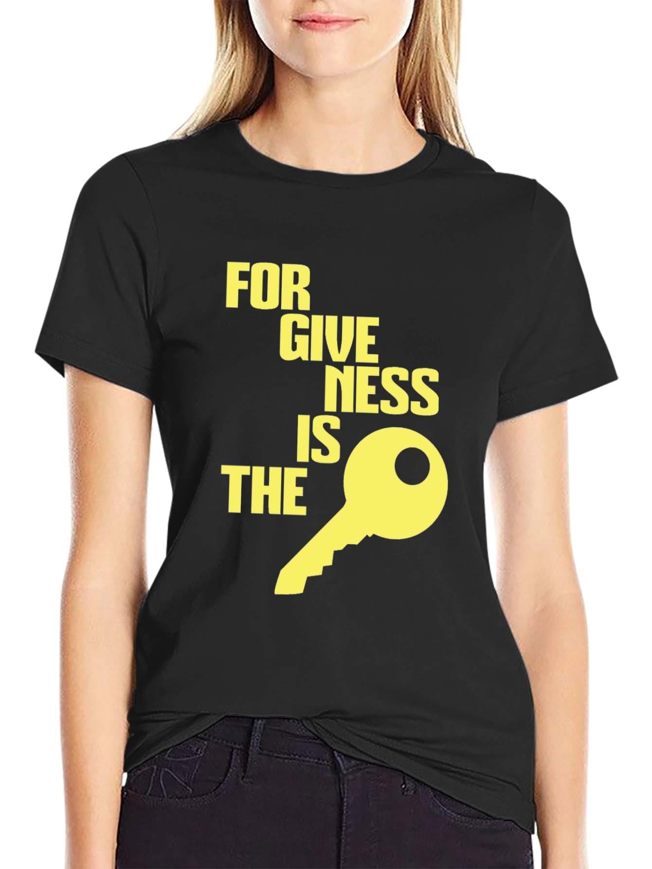 Black Forgiveness is the Key Graphic Tee - Black view 2