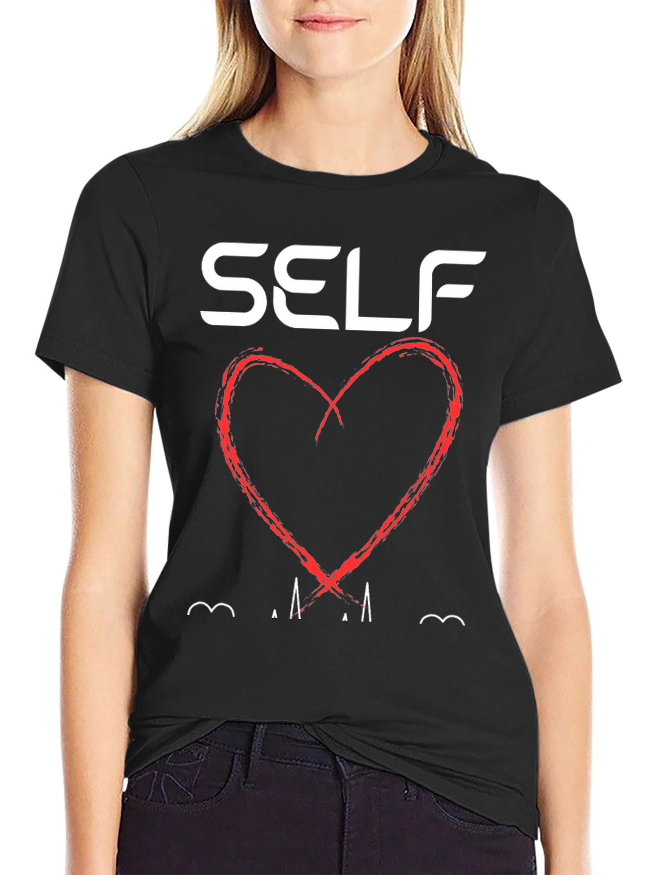Black Self Love Graphic T-Shirt - Black view 2