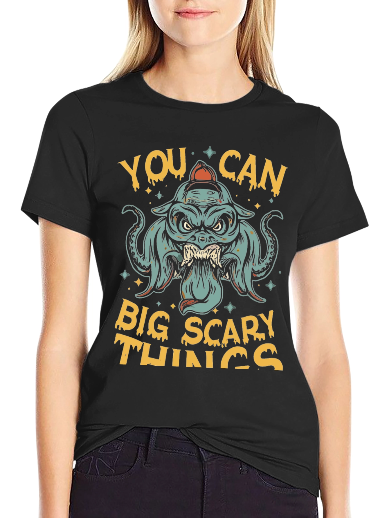Black Big Scary Things Graphic Tee - Men's view 2