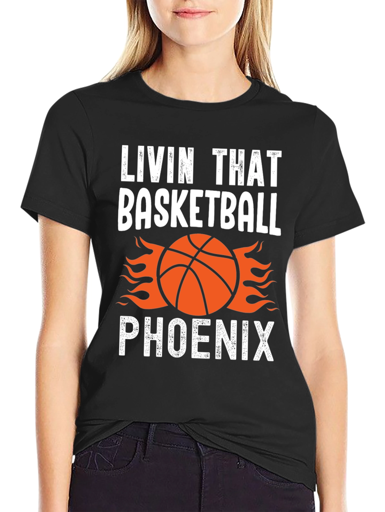 Black Livin' That Basketball Phoenix Graphic Tee view 2