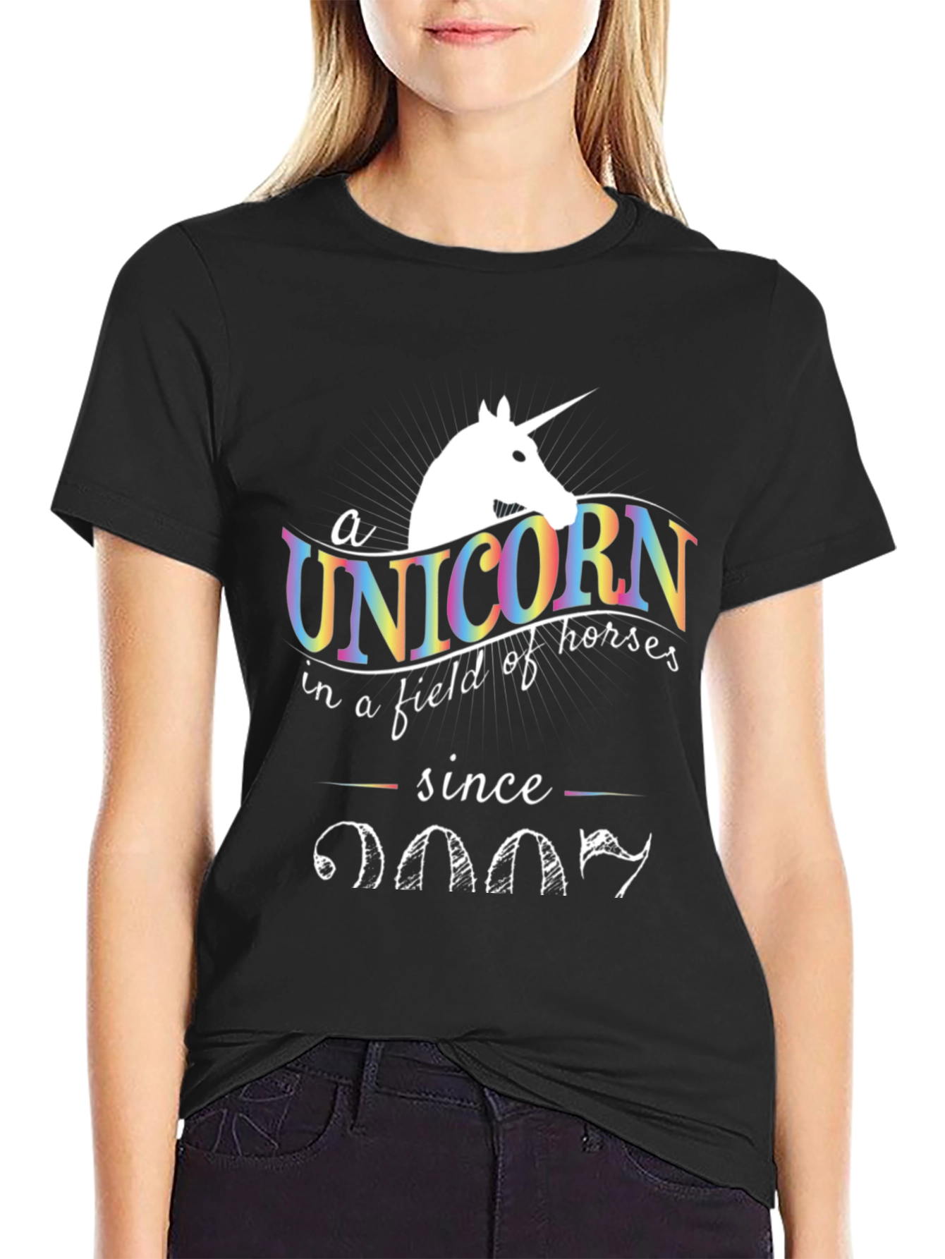 Black Unicorn Since 1997 Black T-Shirt view 2