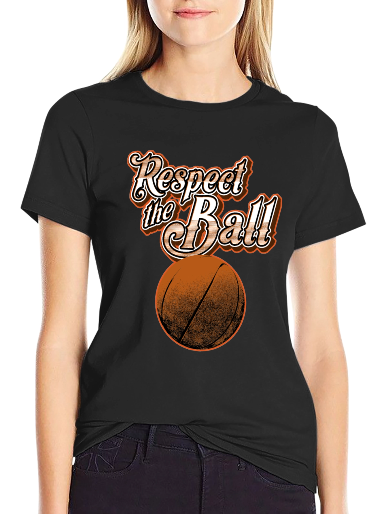 Black Respect the Ball Graphic T-Shirt view 2