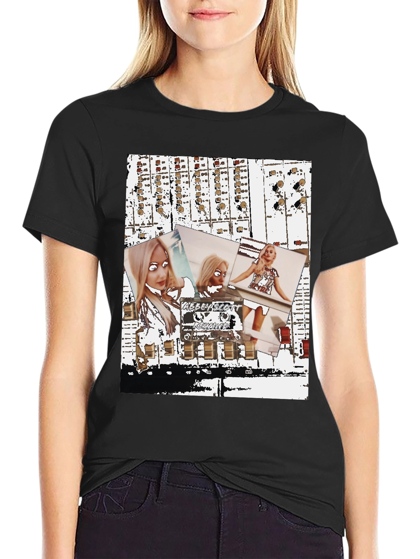 Black Abstract Abbey Scott Graphic Tee view 2