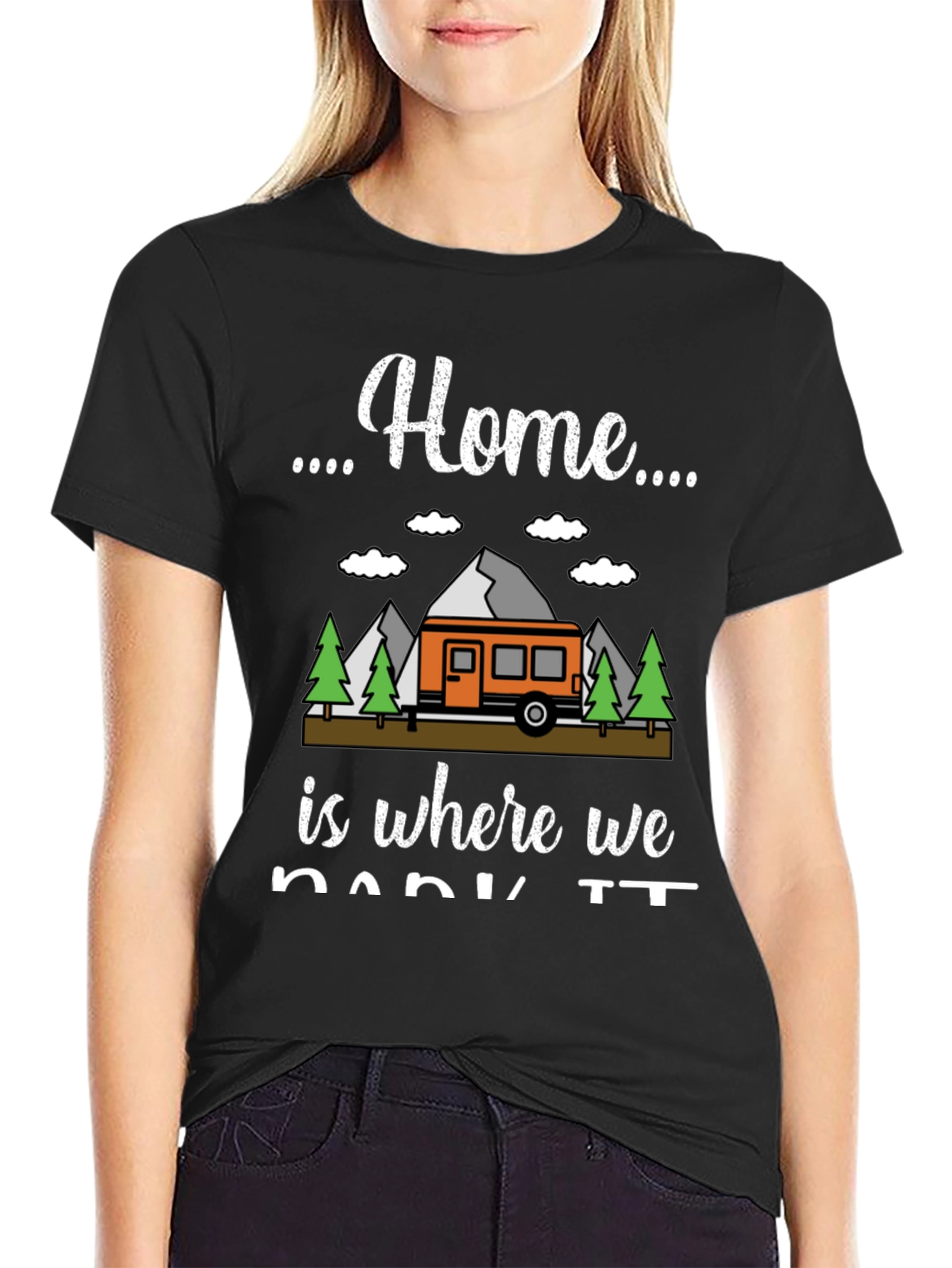 Black Home is Where We Park It T-Shirt view 2