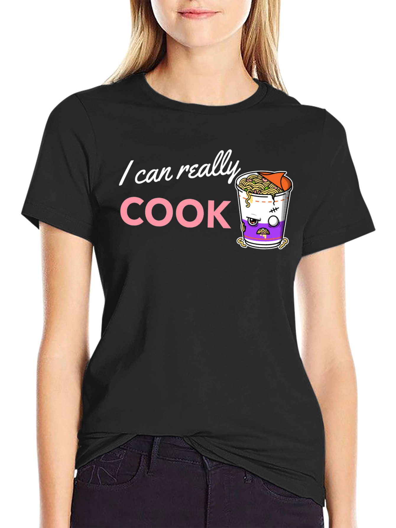 Black I Can Really Cook T-Shirt view 2