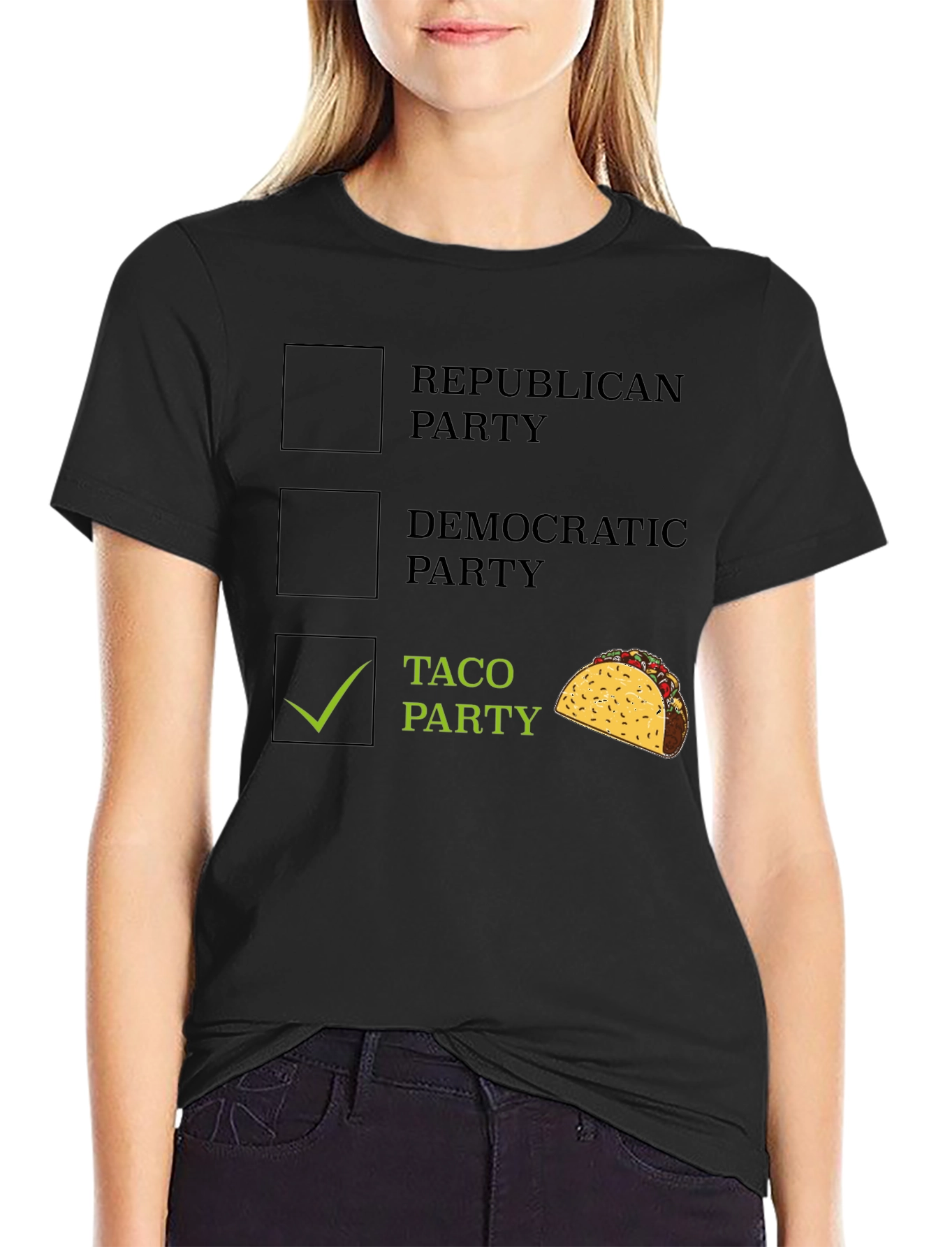 Black Taco Party Men's T-Shirt view 2