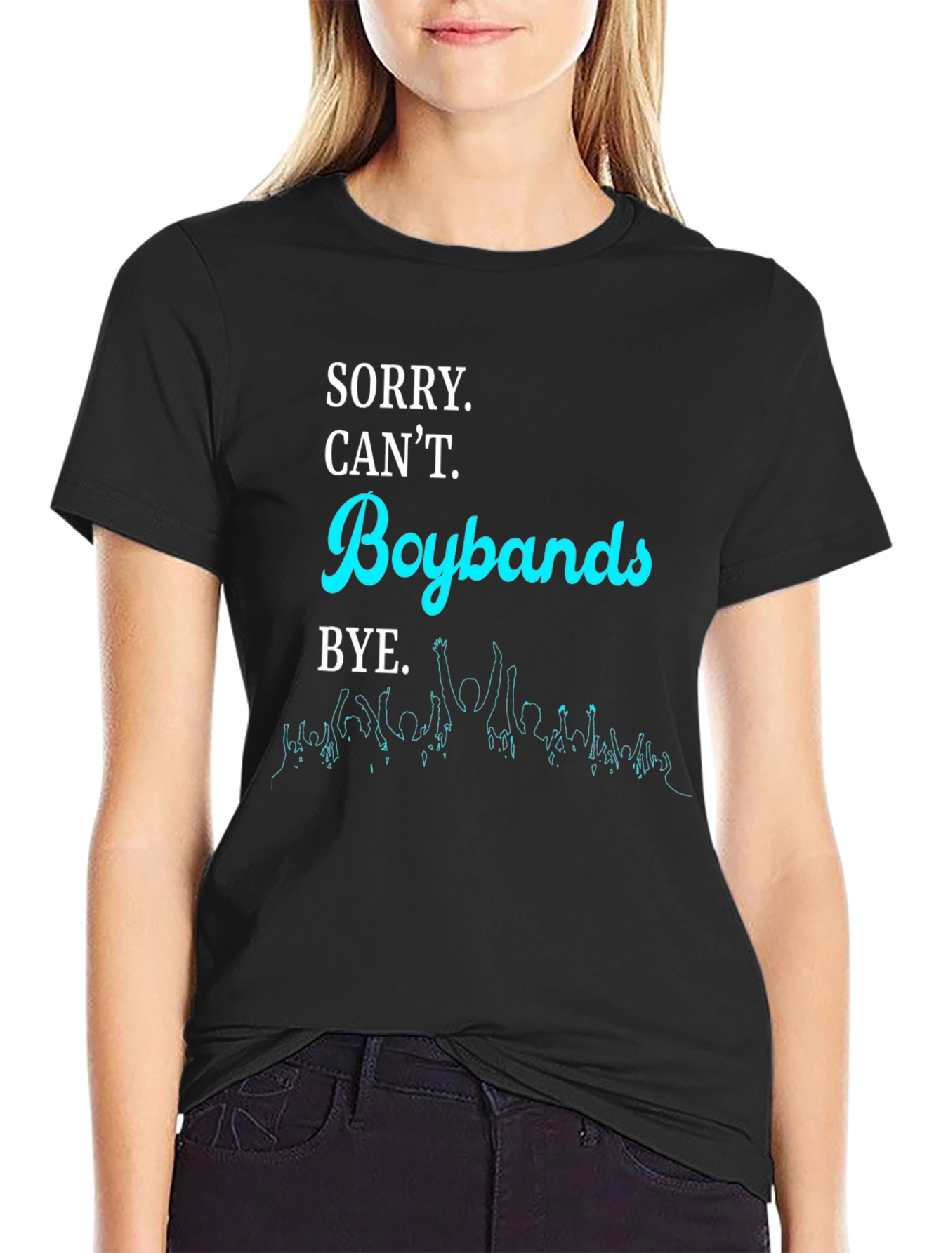 Black Boybands T-Shirt - Sorry Can't Bye Tee view 2