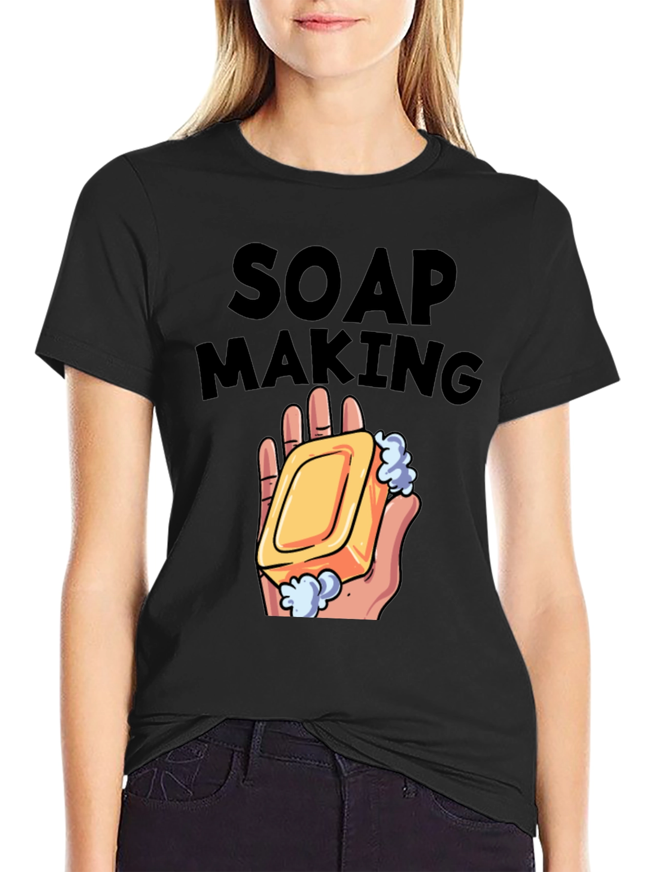 Black Soap Making Graphic T-Shirt view 2
