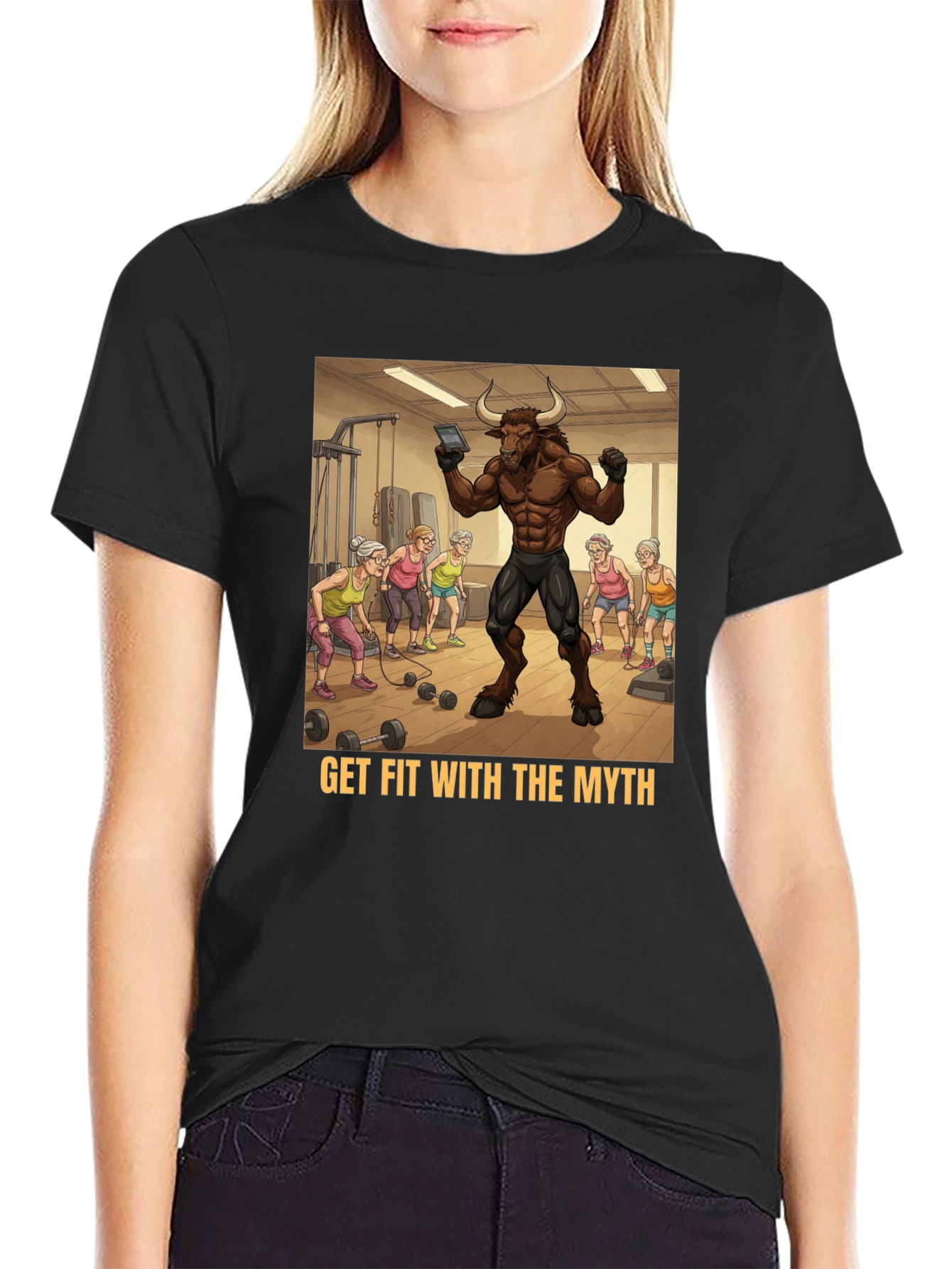 Black Get Fit With The Myth Tee view 2