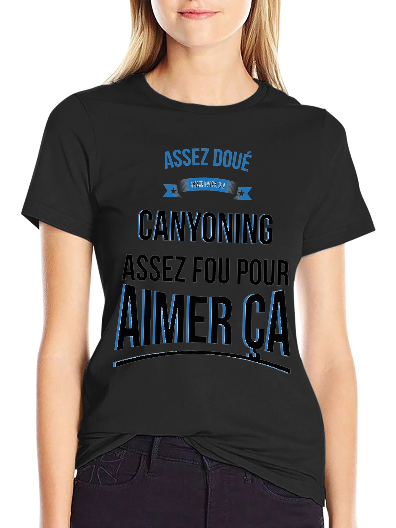 Black Assez Doue Canyoning T-Shirt Black view 2