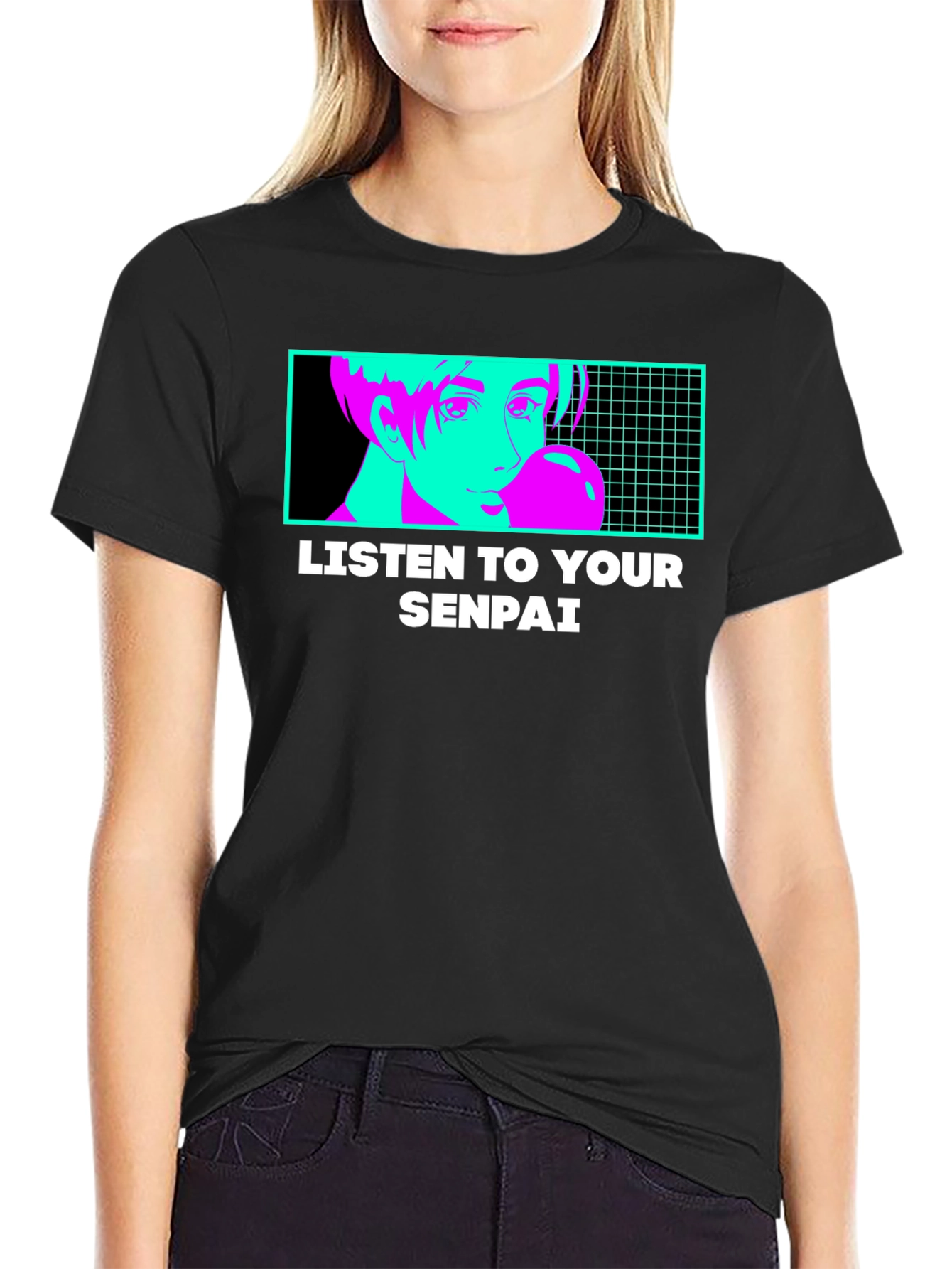 Listen To Your Senpai Anime Graphic T-Shirt - 2