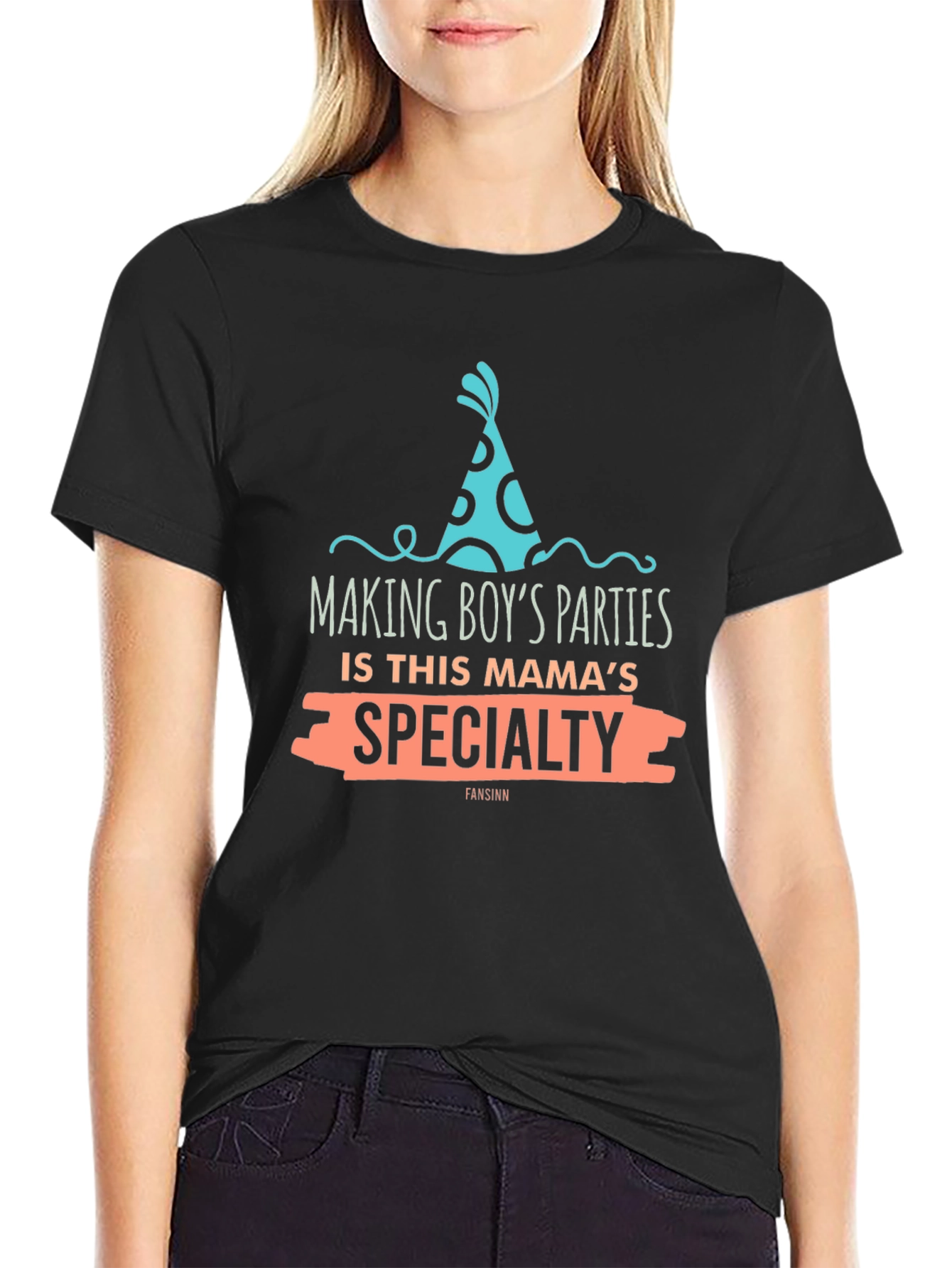 Black Mama's Specialty Birthday T-Shirt - Black Graphic Tee view 2