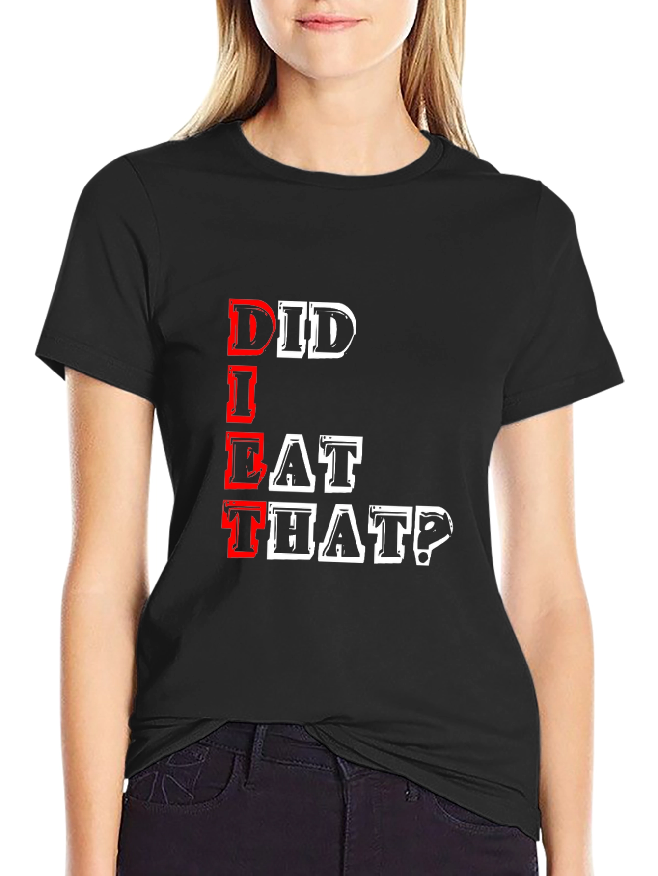 Black Did I Eat That? Graphic T-Shirt view 2