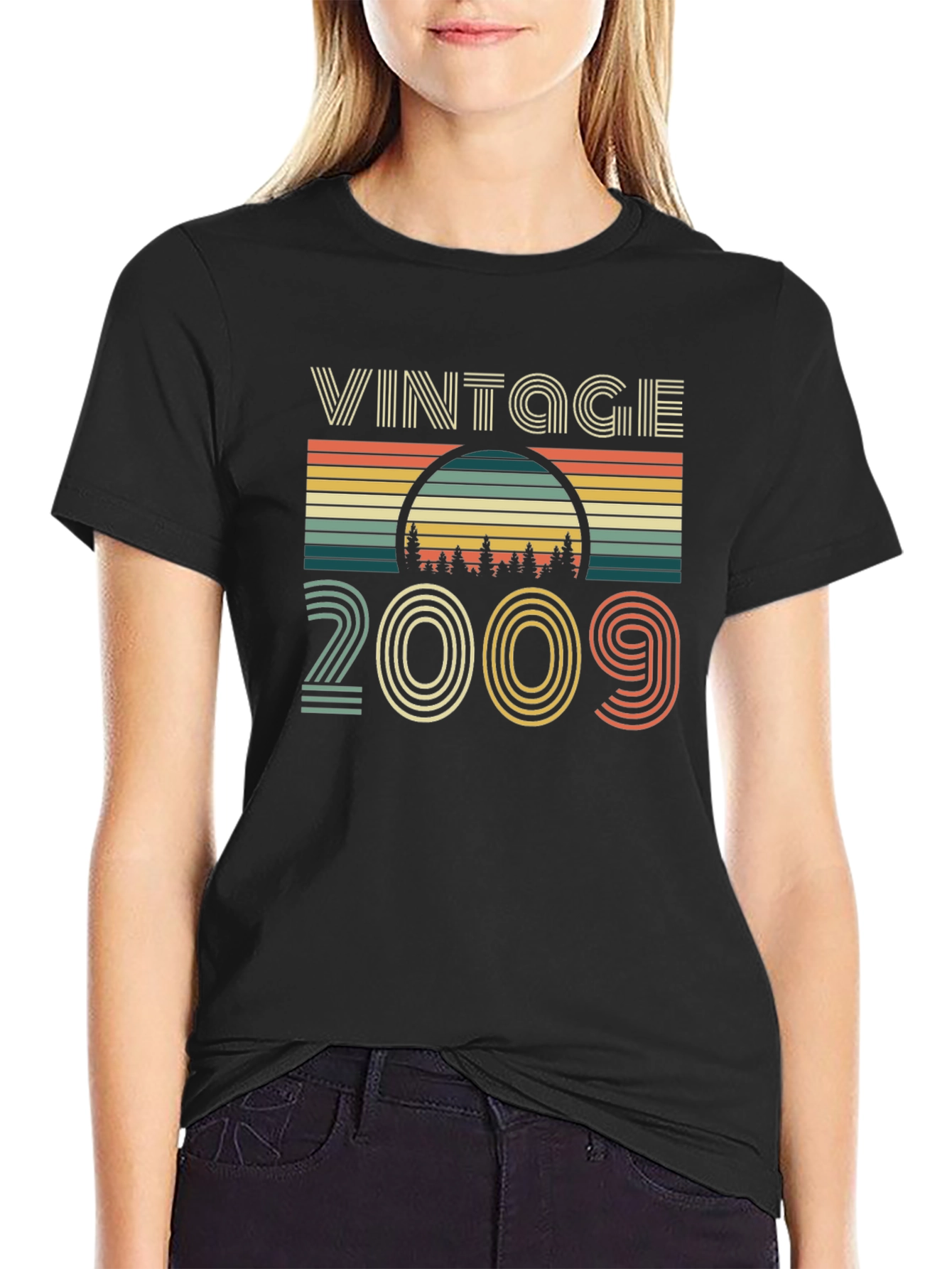 Black Vintage 2009 Graphic T-Shirt Retro Birthday Gift view 2