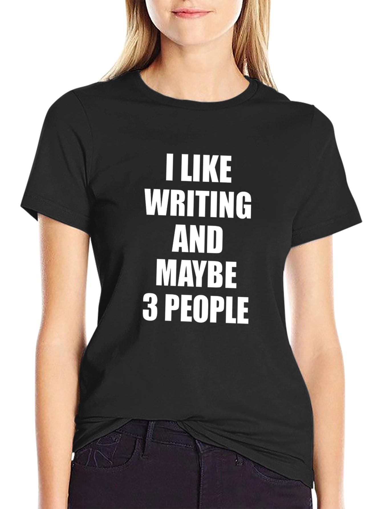Black I Like Writing T-Shirt - Funny Writer Gift Tee view 2
