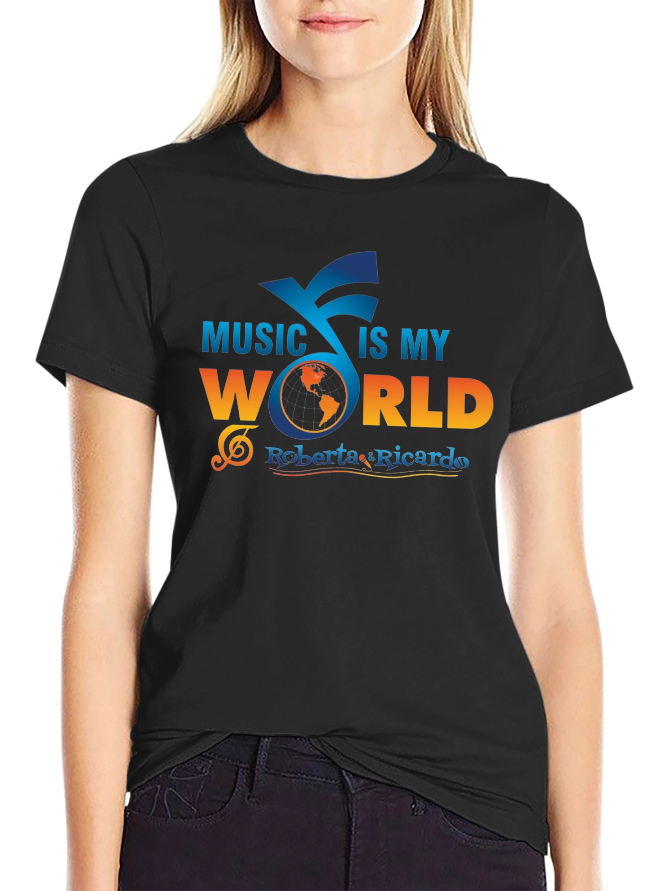 Black Music Is My World Graphic Tee view 2
