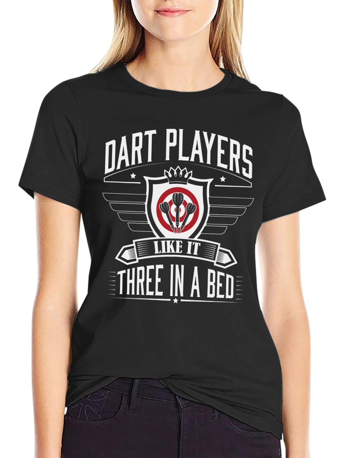 Black Dart Players Three In A Bed Graphic T-Shirt view 2