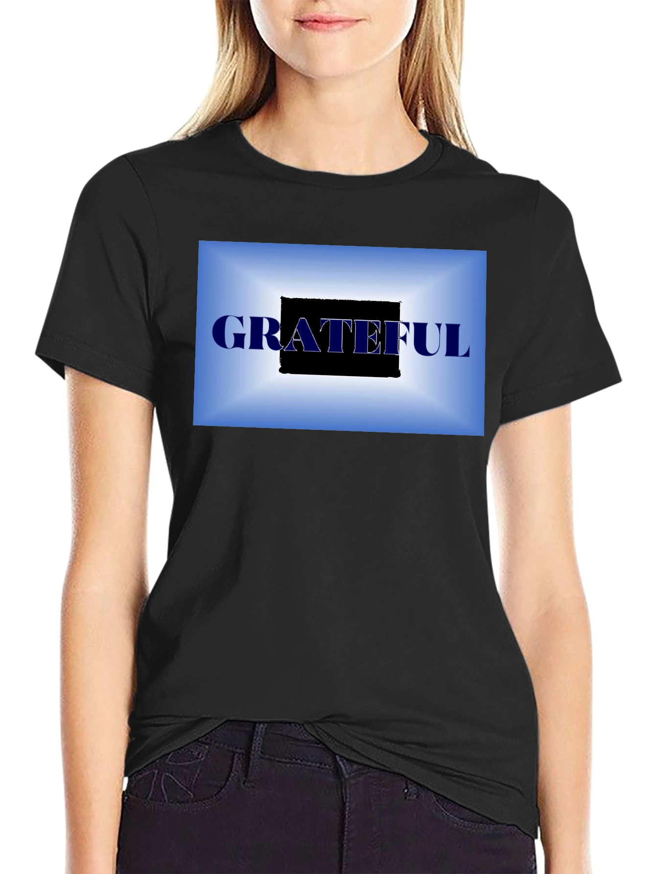 Black Grateful Graphic T-Shirt - Black view 2