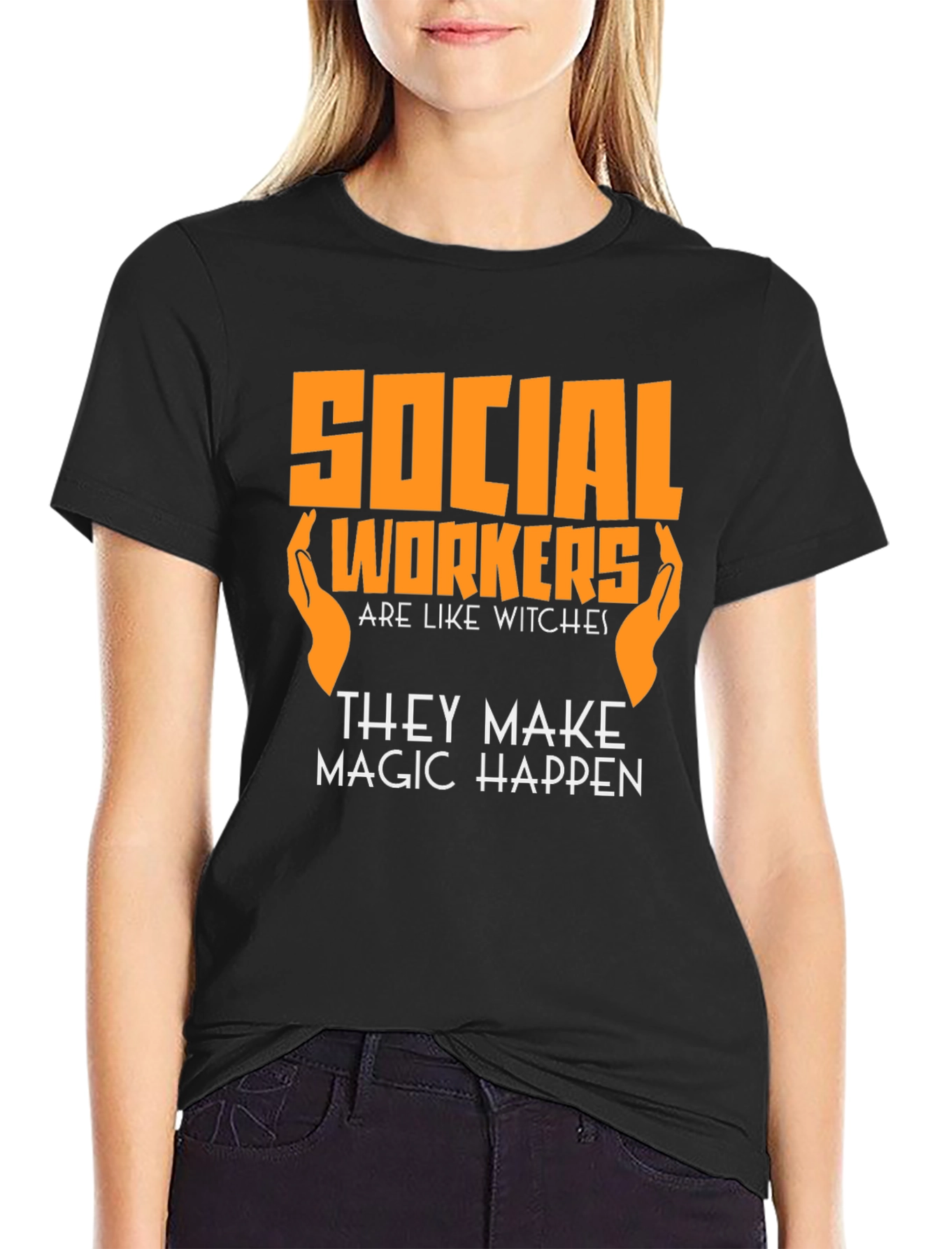 Black Social Worker Magic T-Shirt view 2
