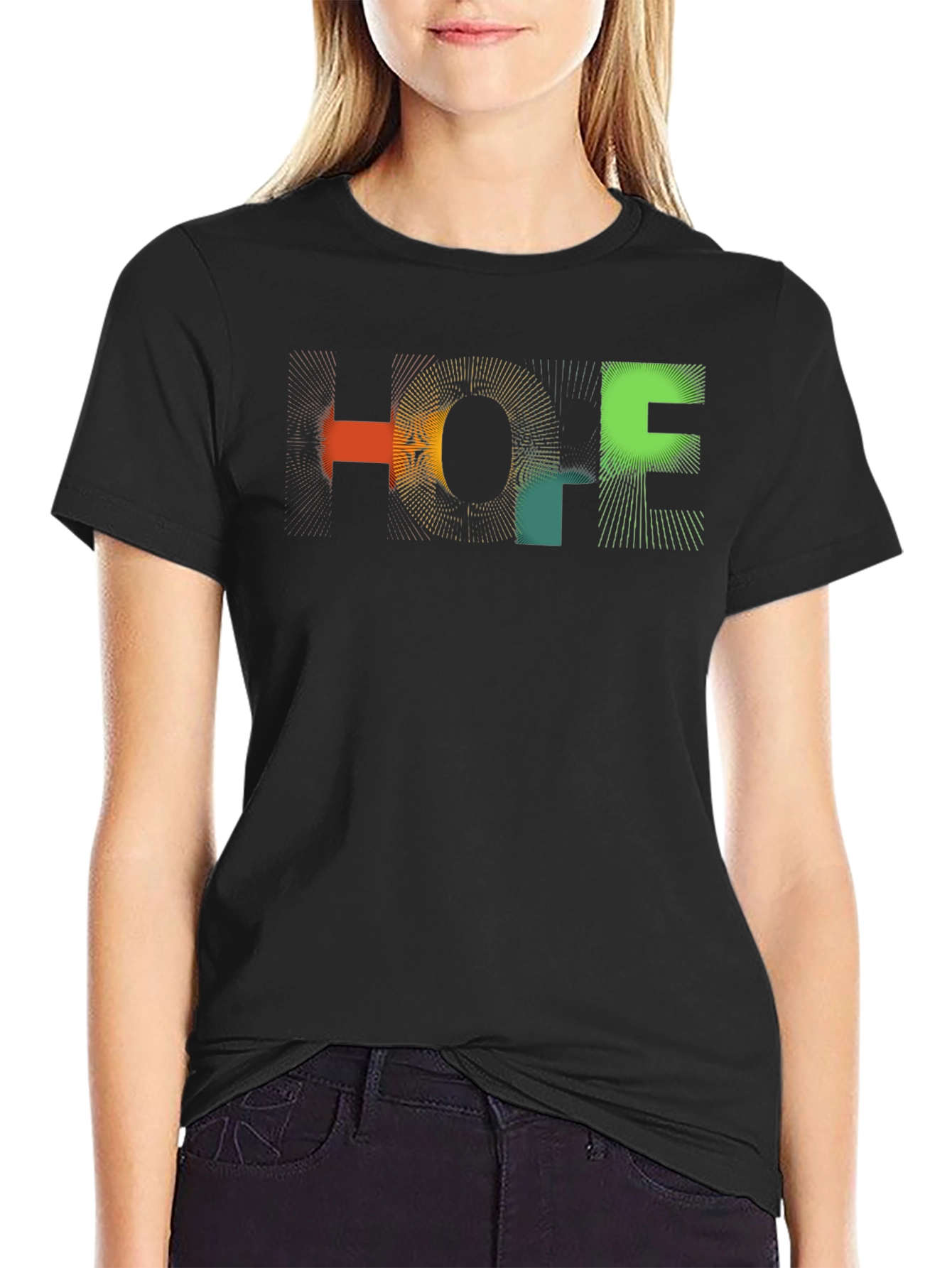 Black HOPE Graphic Tee - Stylish Comfort view 2