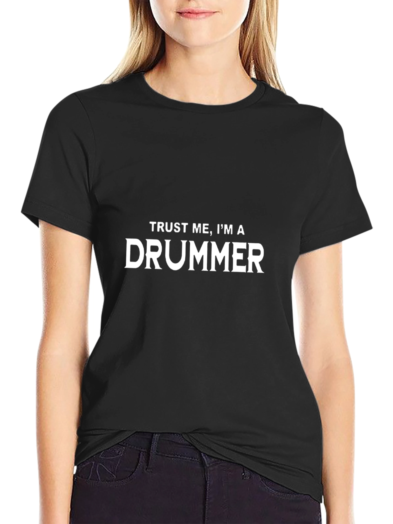 Black Trust Me, I'm A Drummer T-Shirt view 2