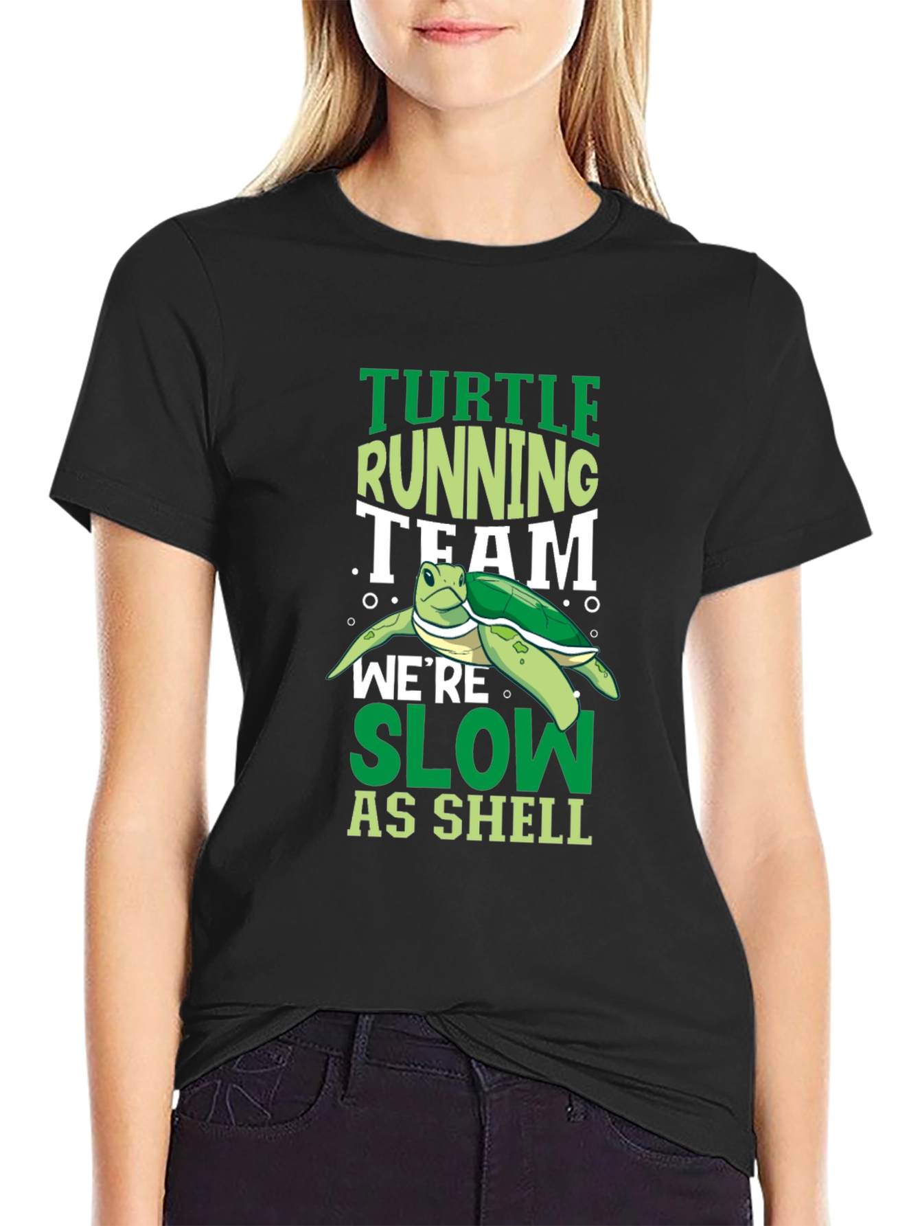 Black Turtle Running Team Graphic T-Shirt view 2