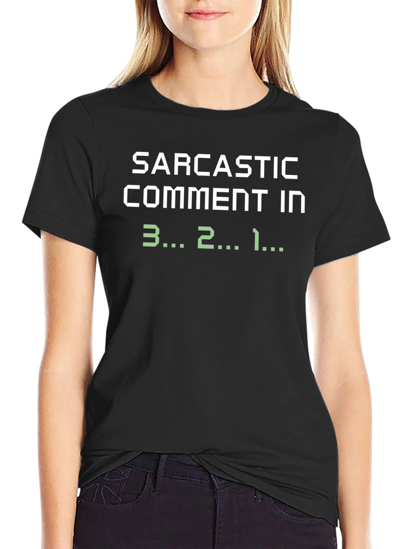 Black Sarcastic Countdown T-Shirt - Humorous Novelty Tee view 2