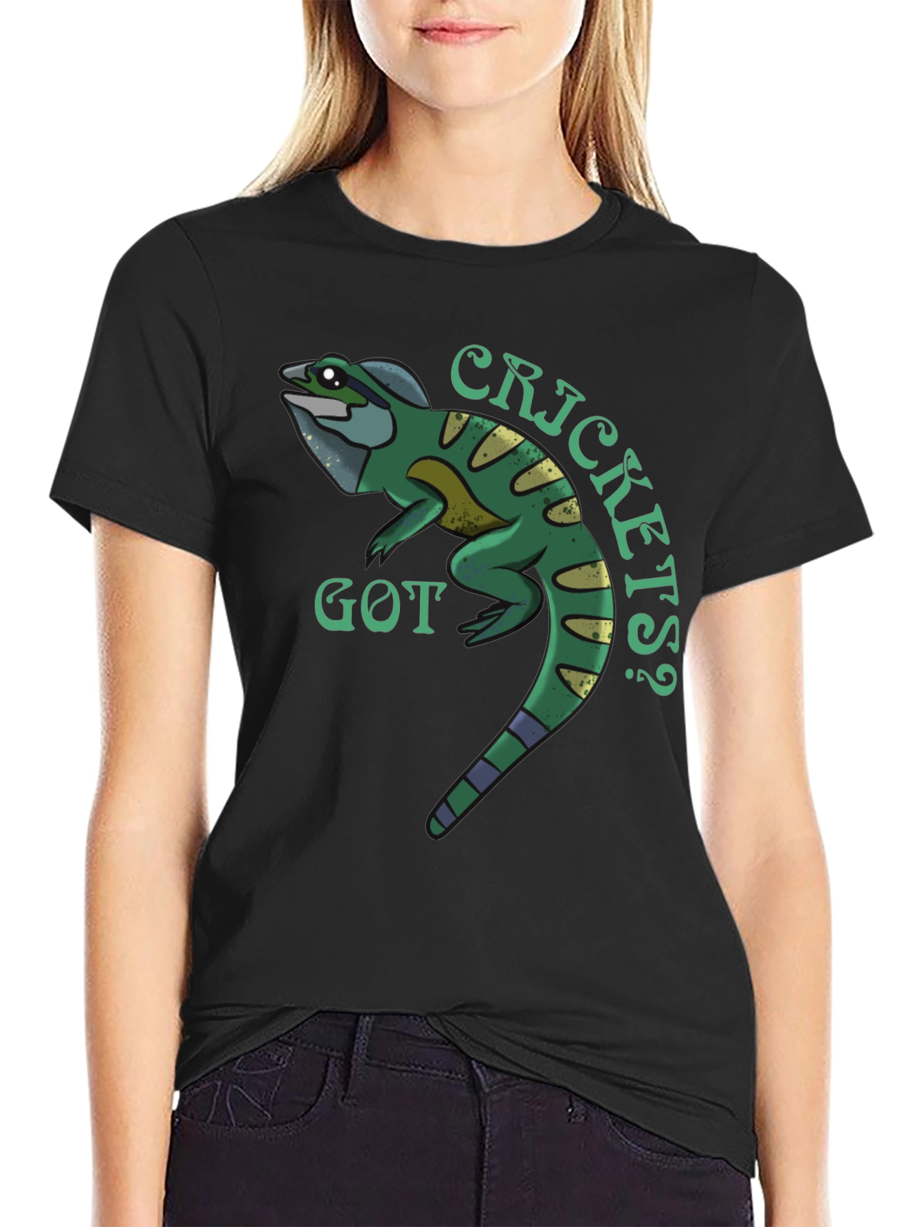 Black Got Crickets? Graphic Print Tee view 2