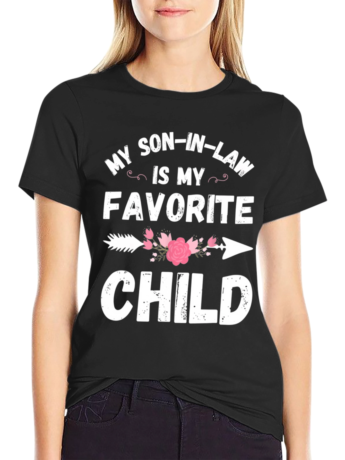 Black My Son-In-Law Is My Favorite Child T-Shirt view 2
