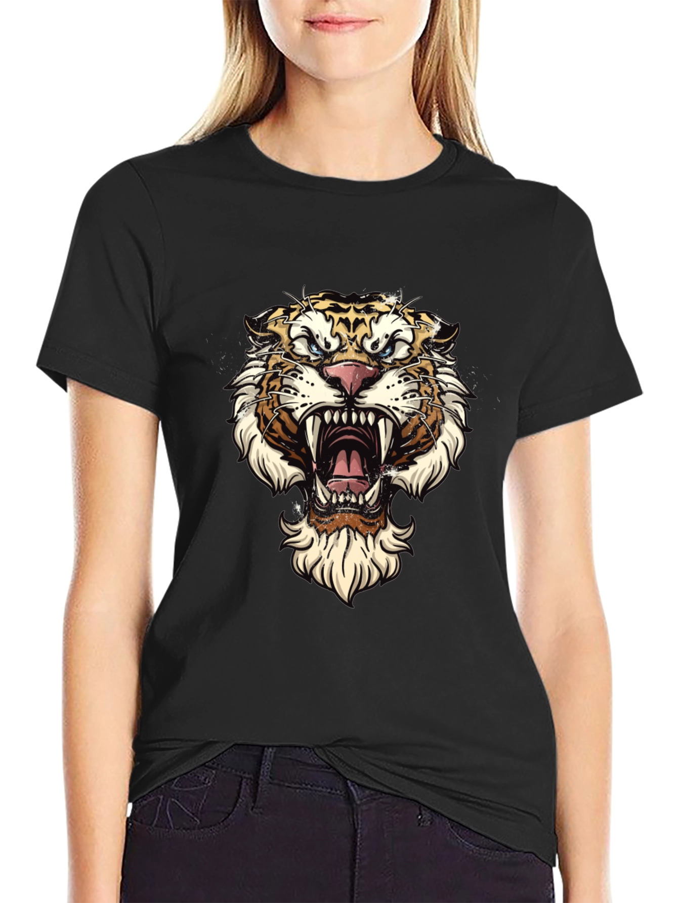 Black Tiger Graphic Tee - Fierce Style view 2